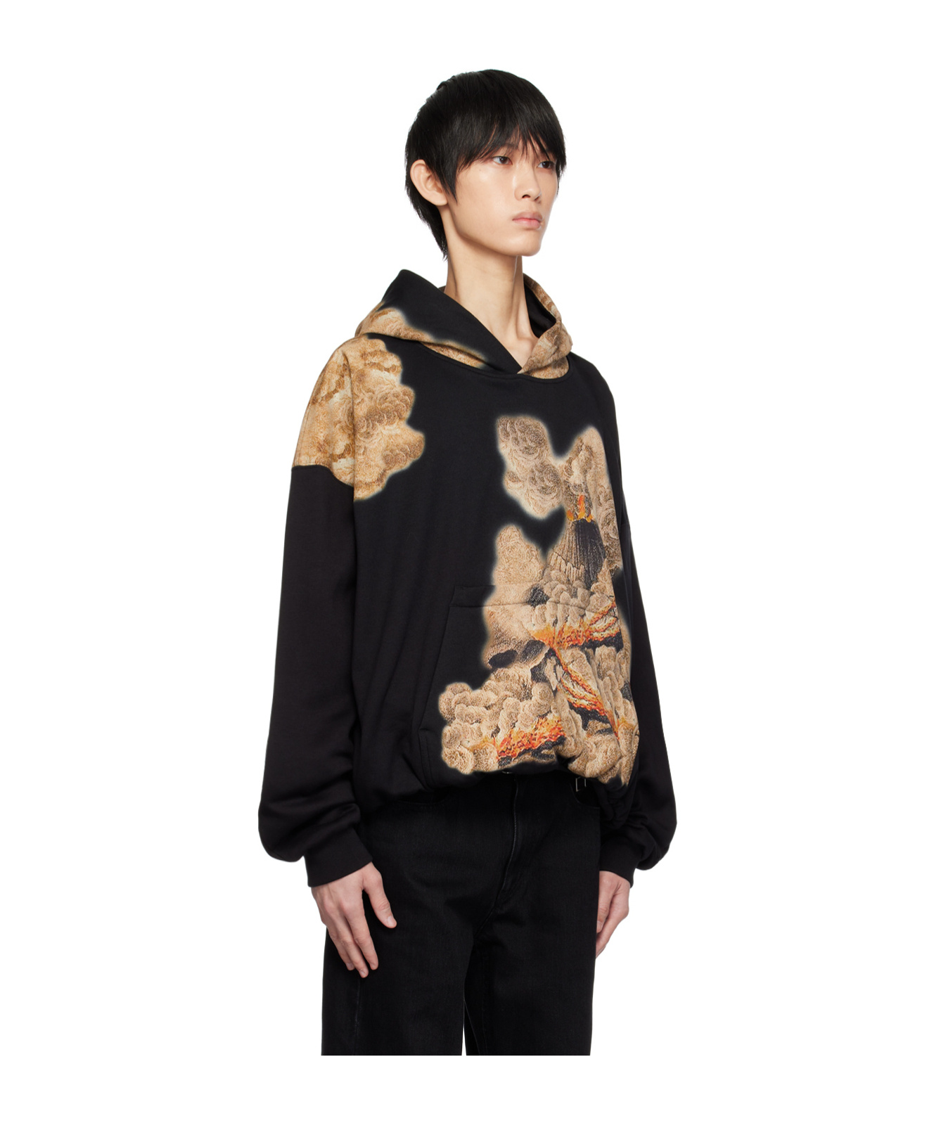 Wooyoungmi Volcano Hooded Sweater In Black