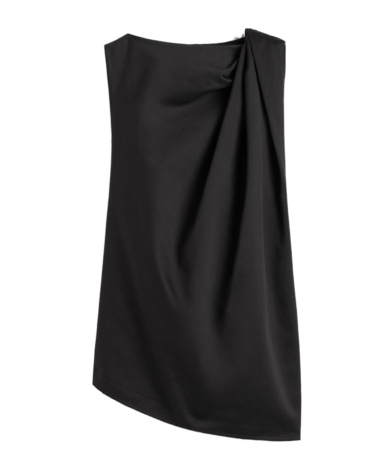 Shop Totême Shoulder-twist Top In Black