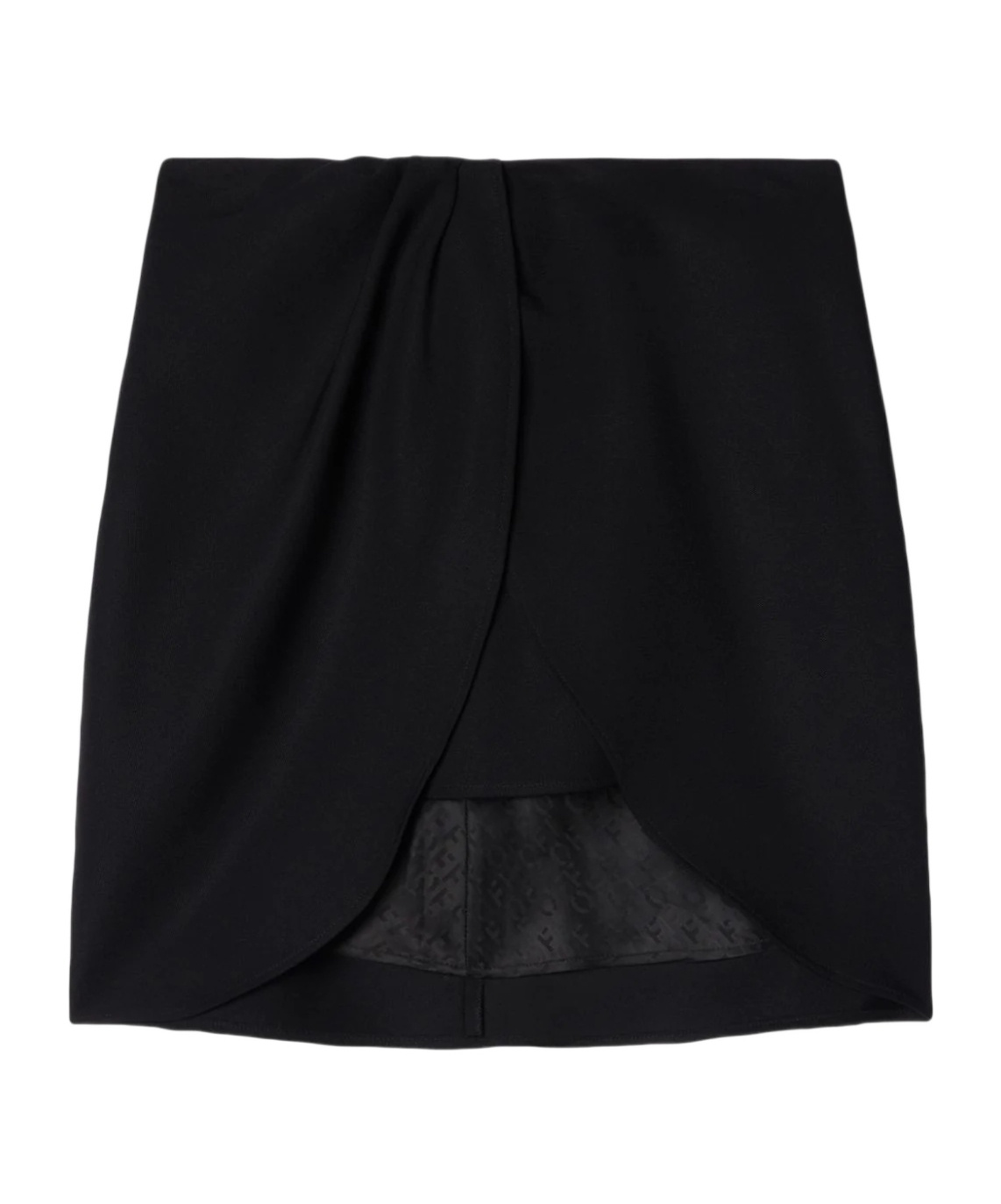 Off-white Wo Twist Wool Miniskirt In Black