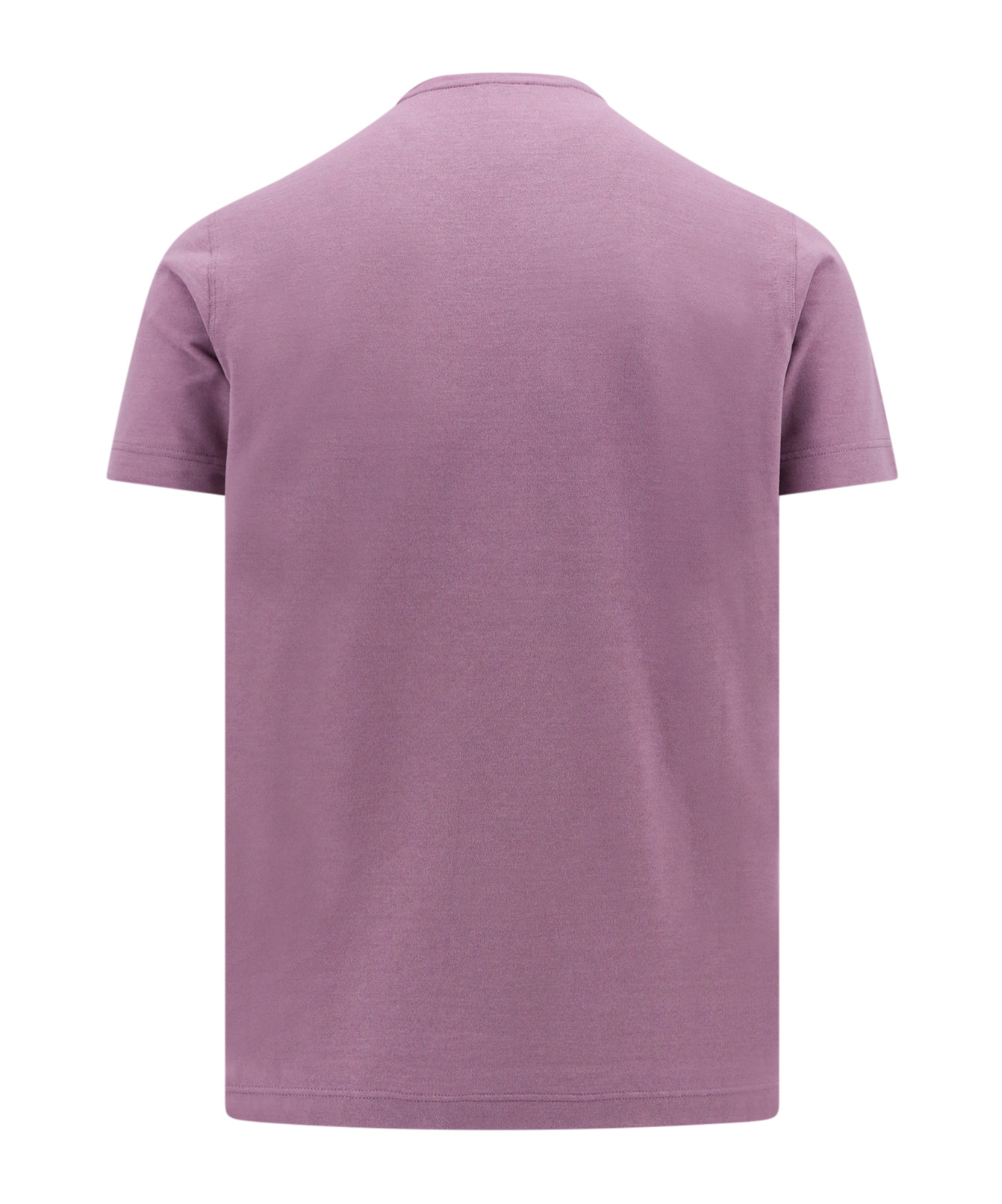 Zanone Crew-neck Cotton T-shirt In Purple