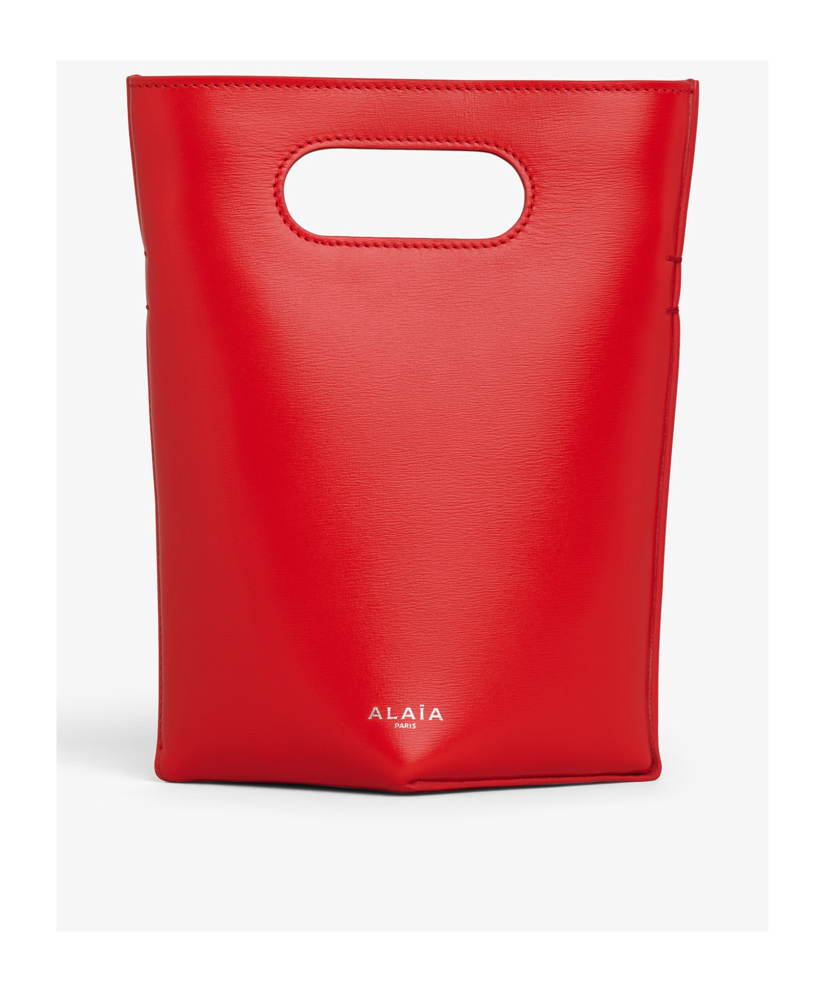 Alaïa Folded Small Tote Bag In Red