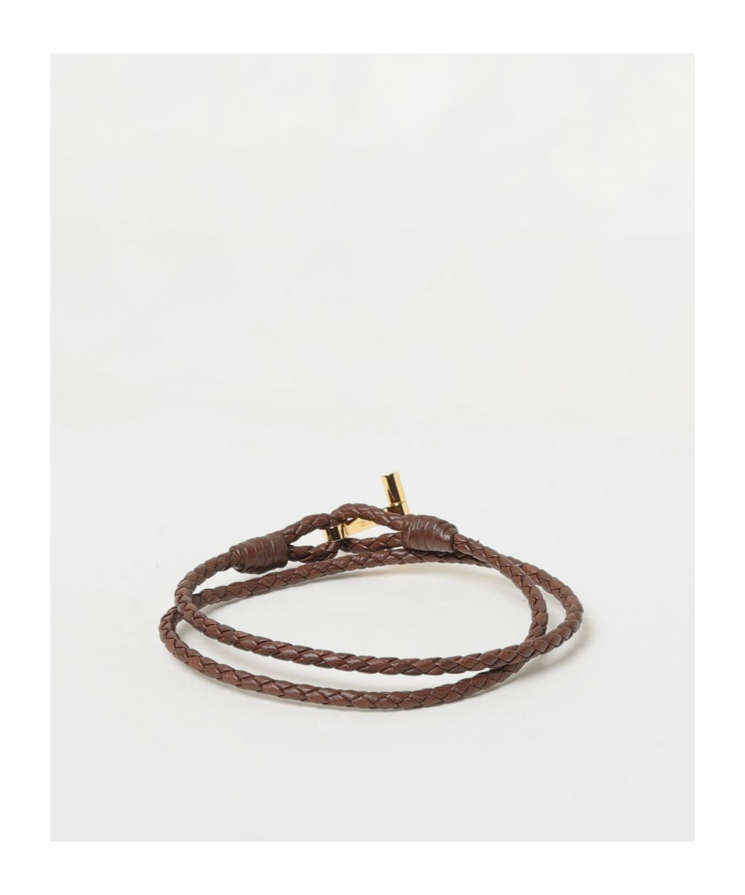 Tom Ford T-plaque Leather Bracelet In Yellow