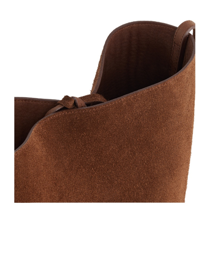 Celine Triomphe Embossed Bucket Shoulder Bag In Brown