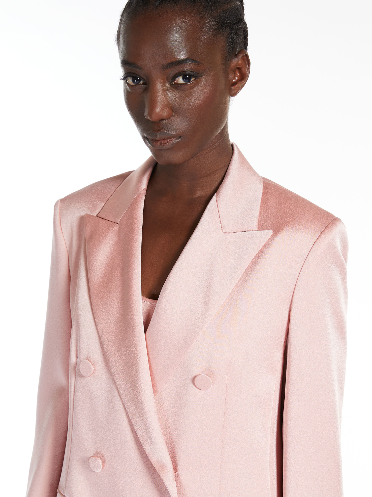 Max Mara Double-breasted Suit Jacket In Nude
