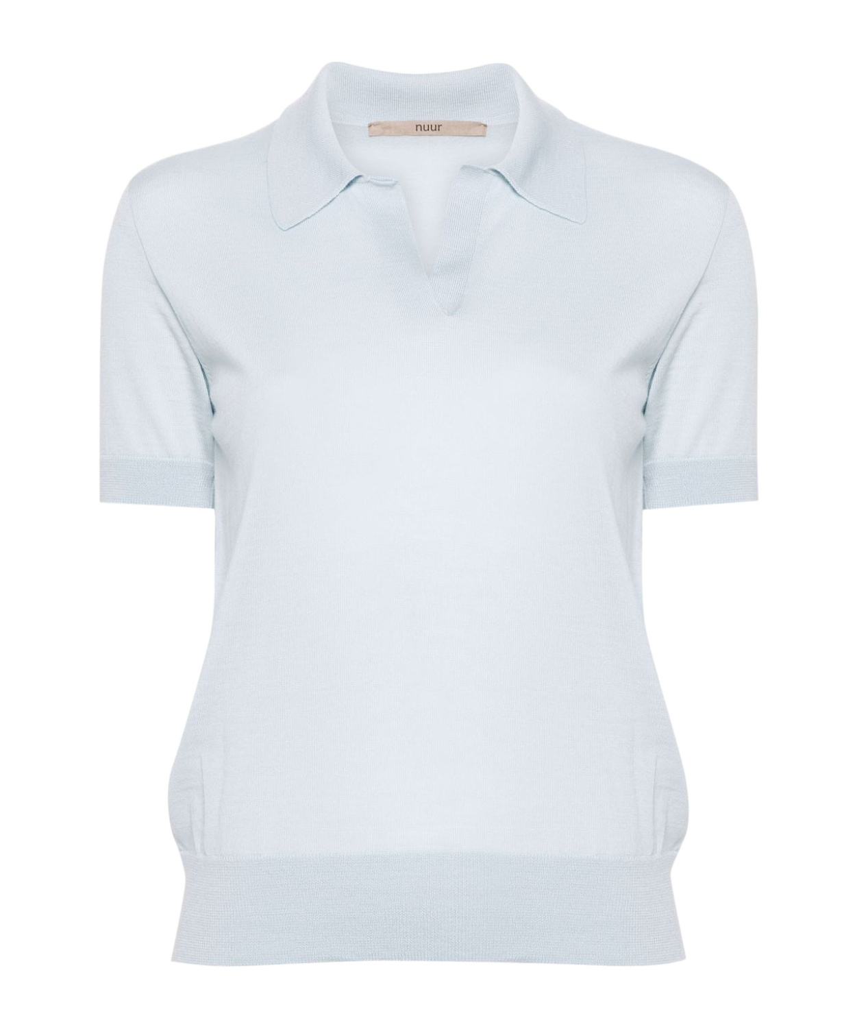Nuur Polo-collar Merino-wool T-shirt In White