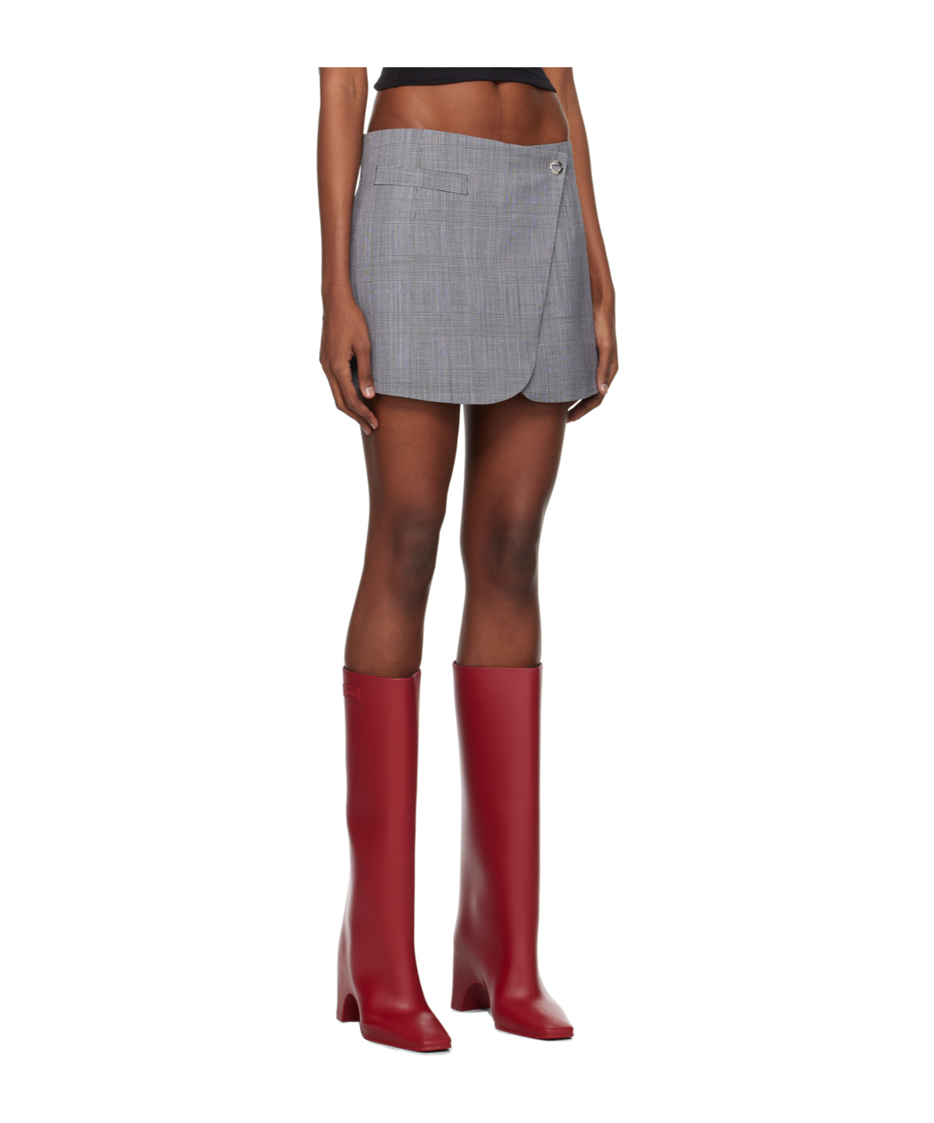 Coperni Gray Tailored Miniskirt In Gray