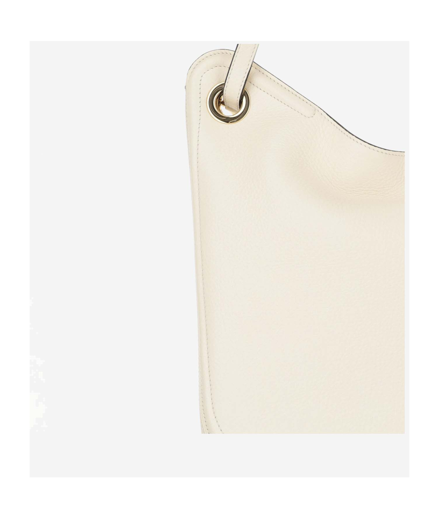 Valentino Vlogo-chain Leather Tote Bag In White