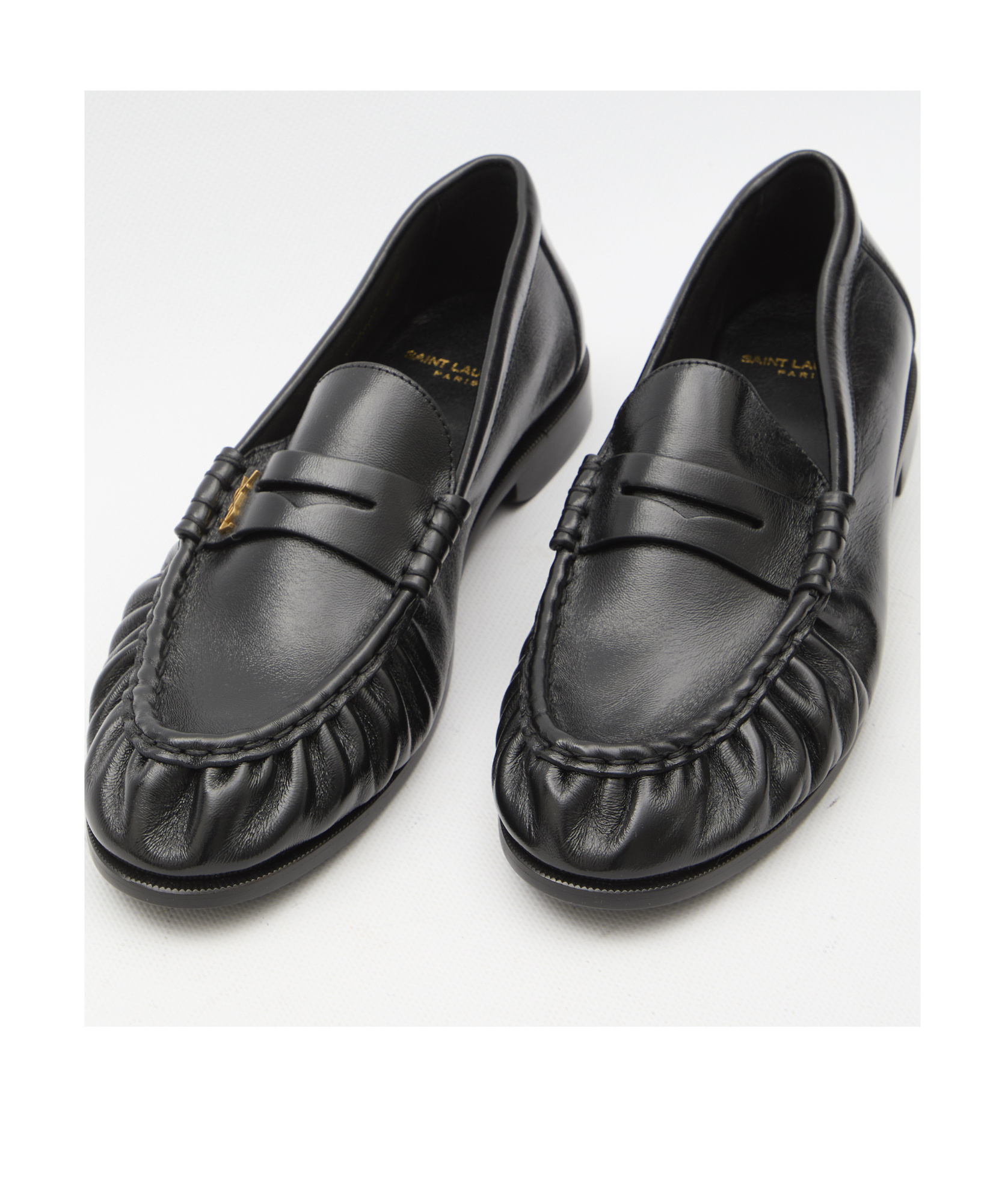 Saint Laurent 15mm Le Loafer Leather Loafers In Black
