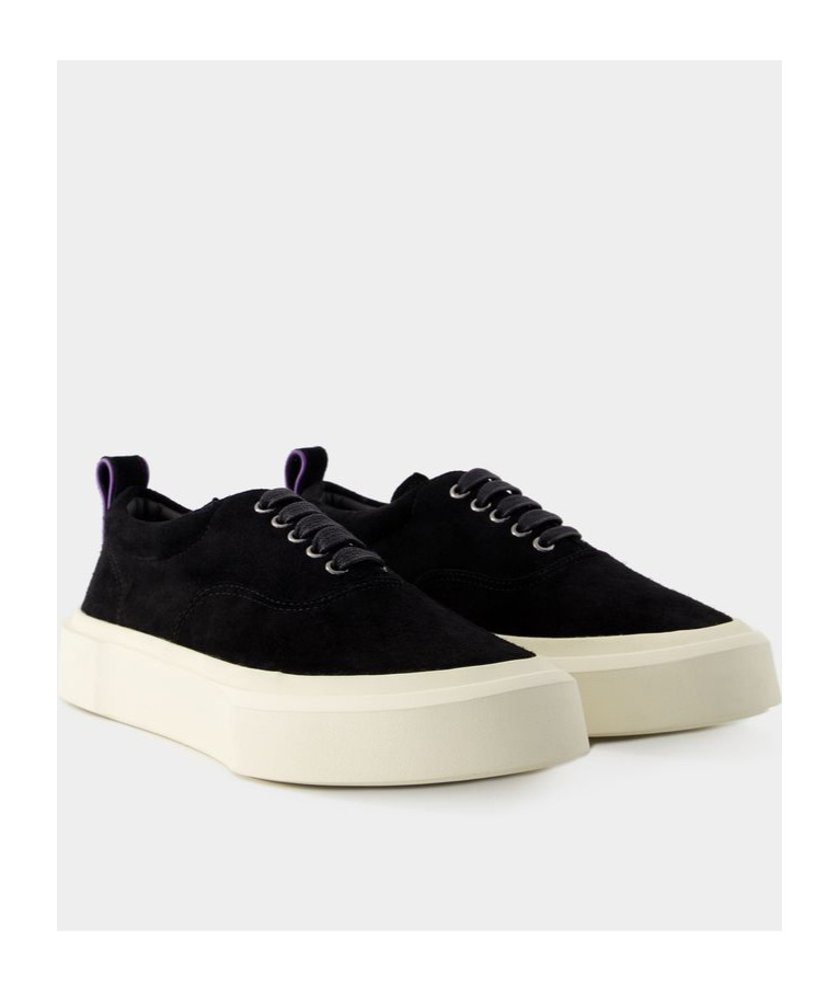 Eytys Suede Upper Rubber Sole Pull Tab Sneaker In Multi