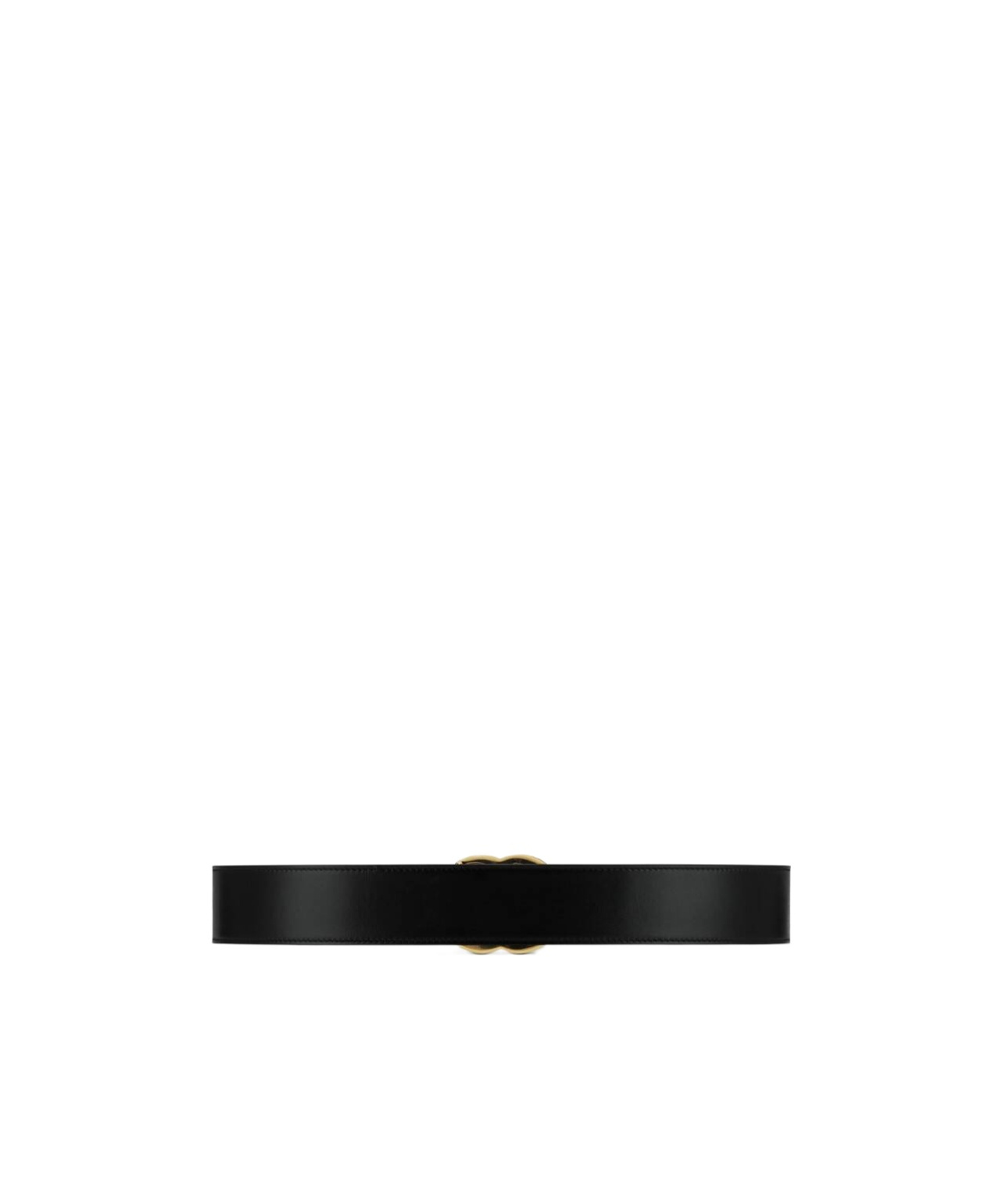 GUCCI GG MARMONT LEATHER BELT WITH SHINY BUCKLE 