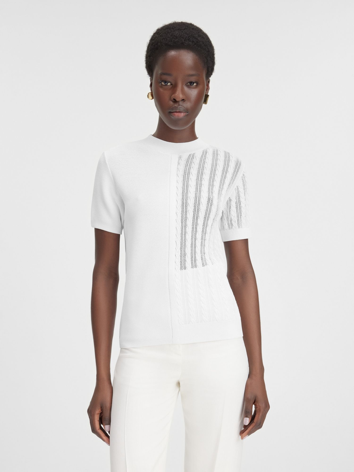 Shop Jacquemus Short-sleeved Sweater In White
