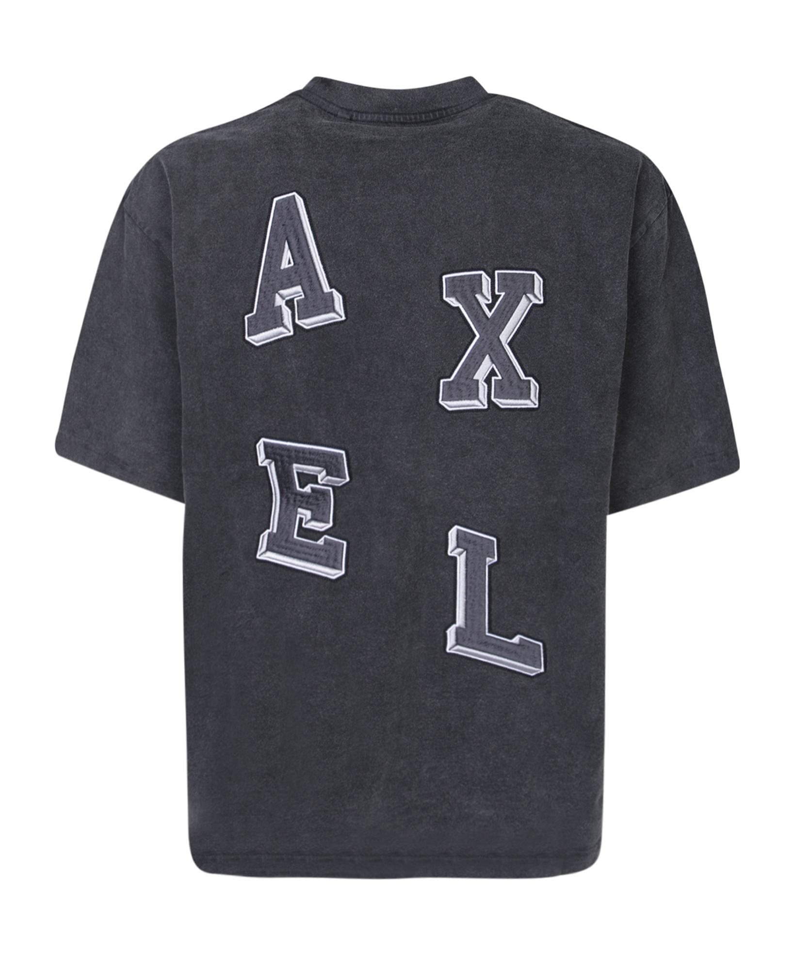 Axel Arigato Relaxed-fit Black T-shirt With Embroidered Logo In Black