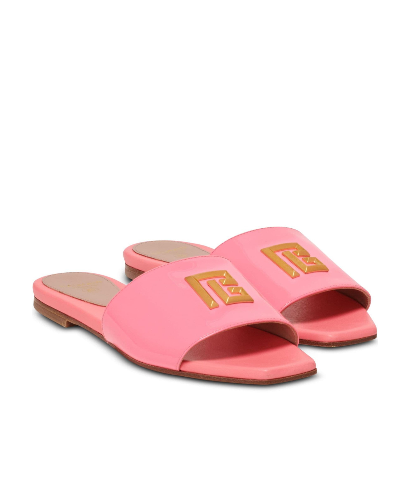 BALMAIN DAFNE PATENT LEATHER MULES