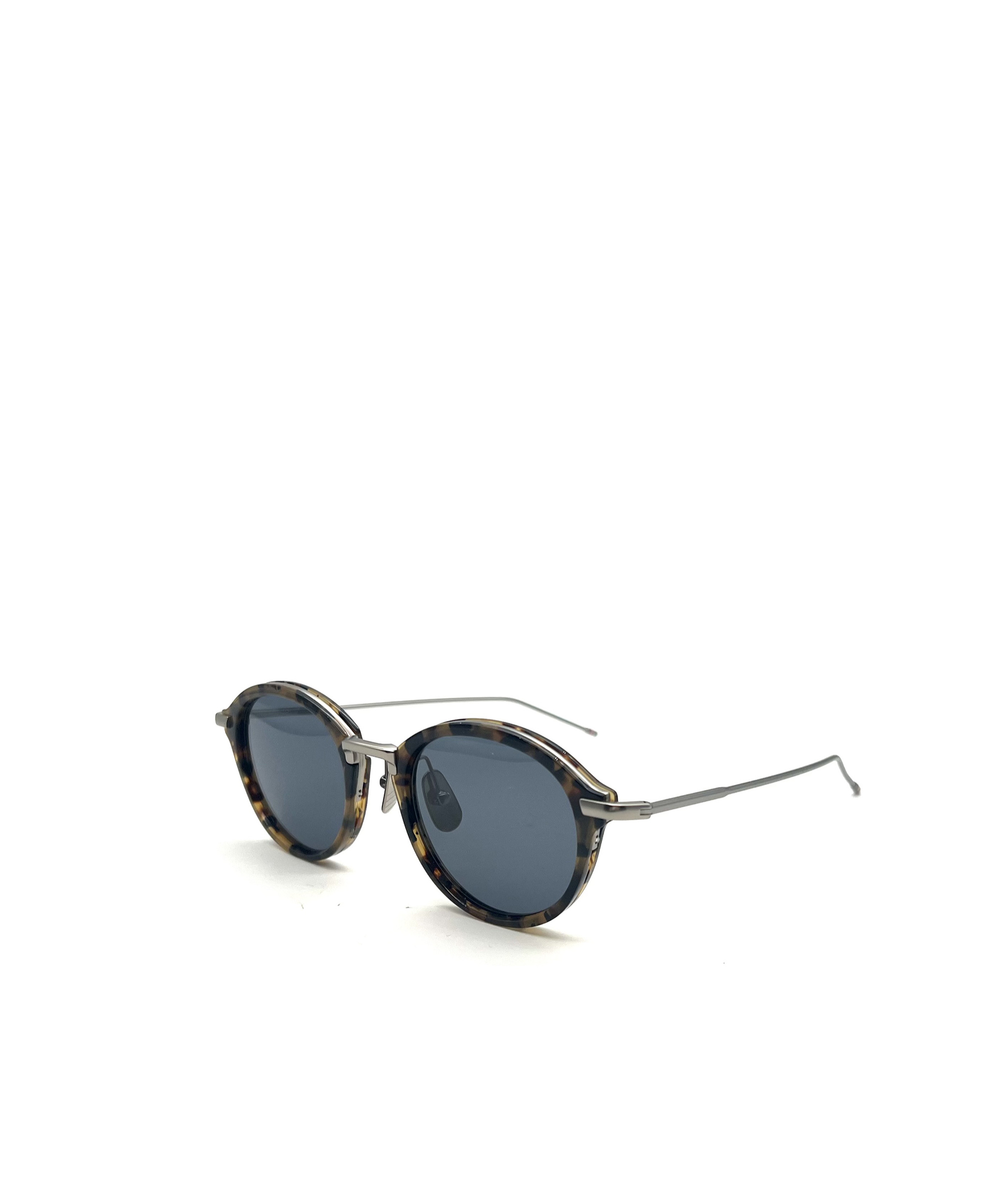Thom Browne Tortoiseshell Round-frame Sunglasses In Gray