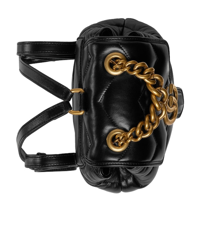 Gucci Gg Marmont Leather Backpack In Black