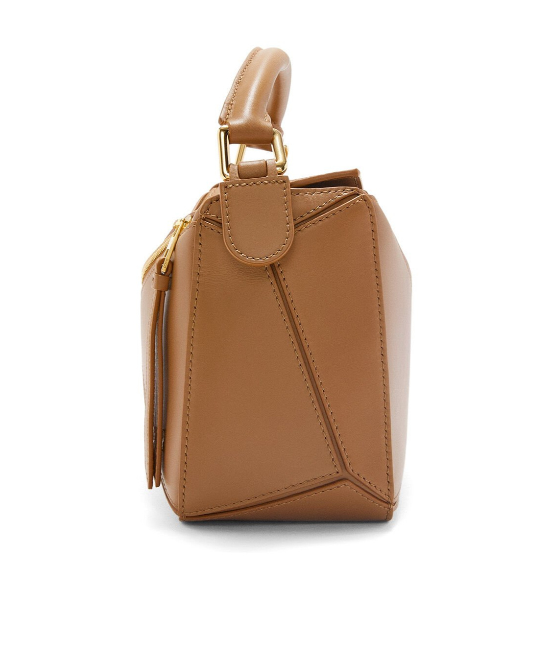 Loewe Small Puzzle Bag In Satin Calfskin In Brown