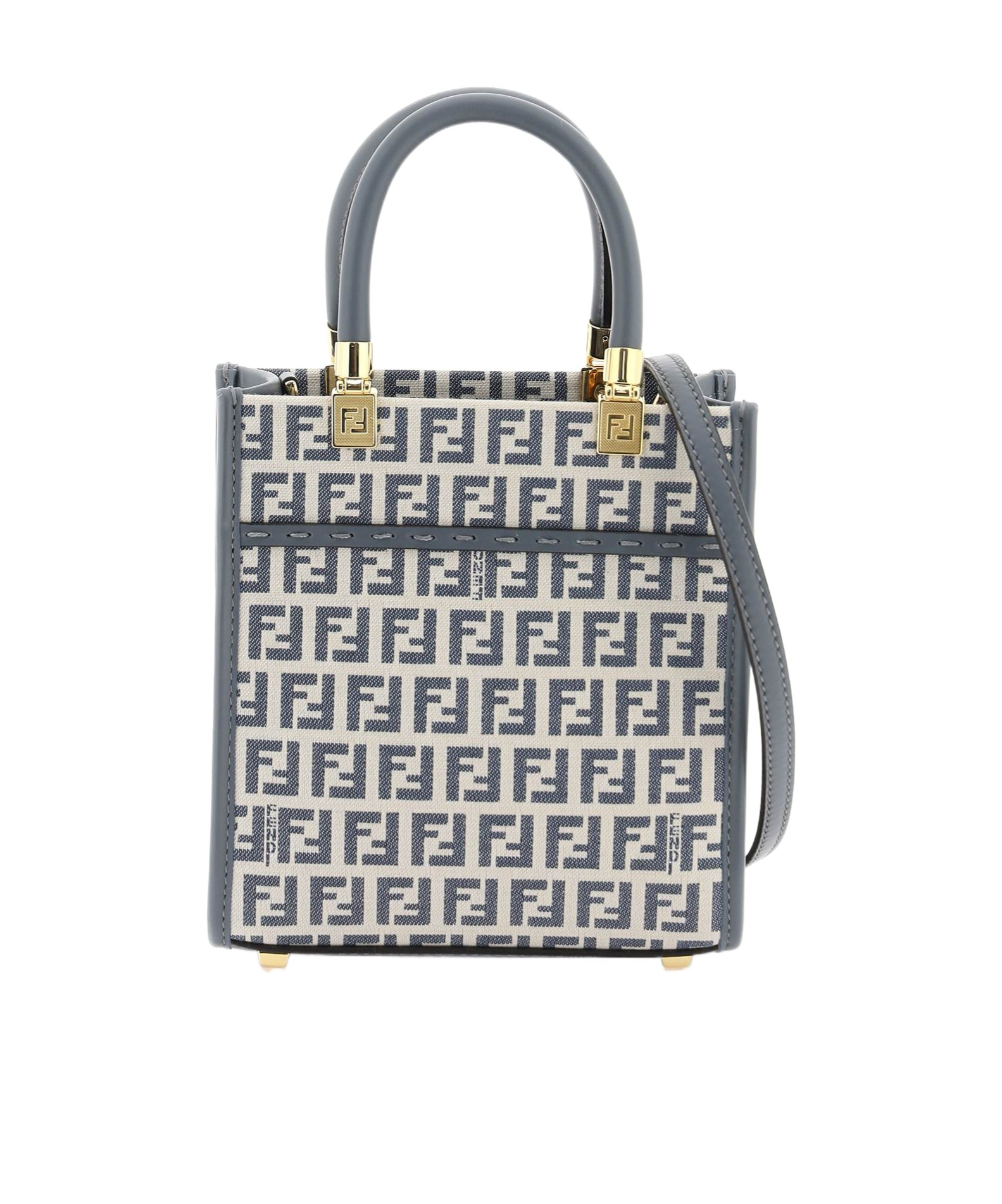 Fendi Mini Sunshine Tote Bag In Gray