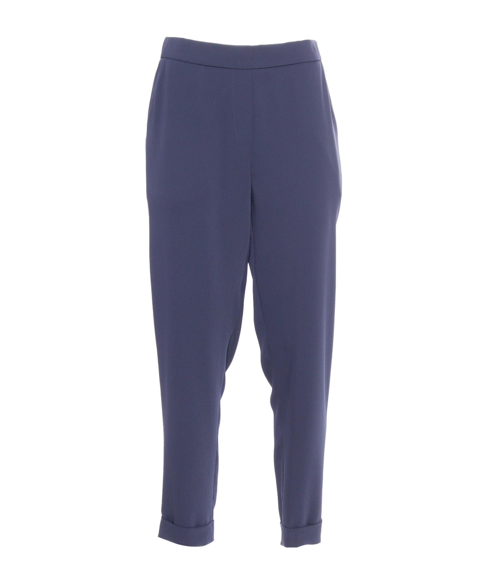 P.A.R.O.S.H P.A.R.O.S.H. MID-RISE TURN-UP HEM TAPERED TROUSERS 
