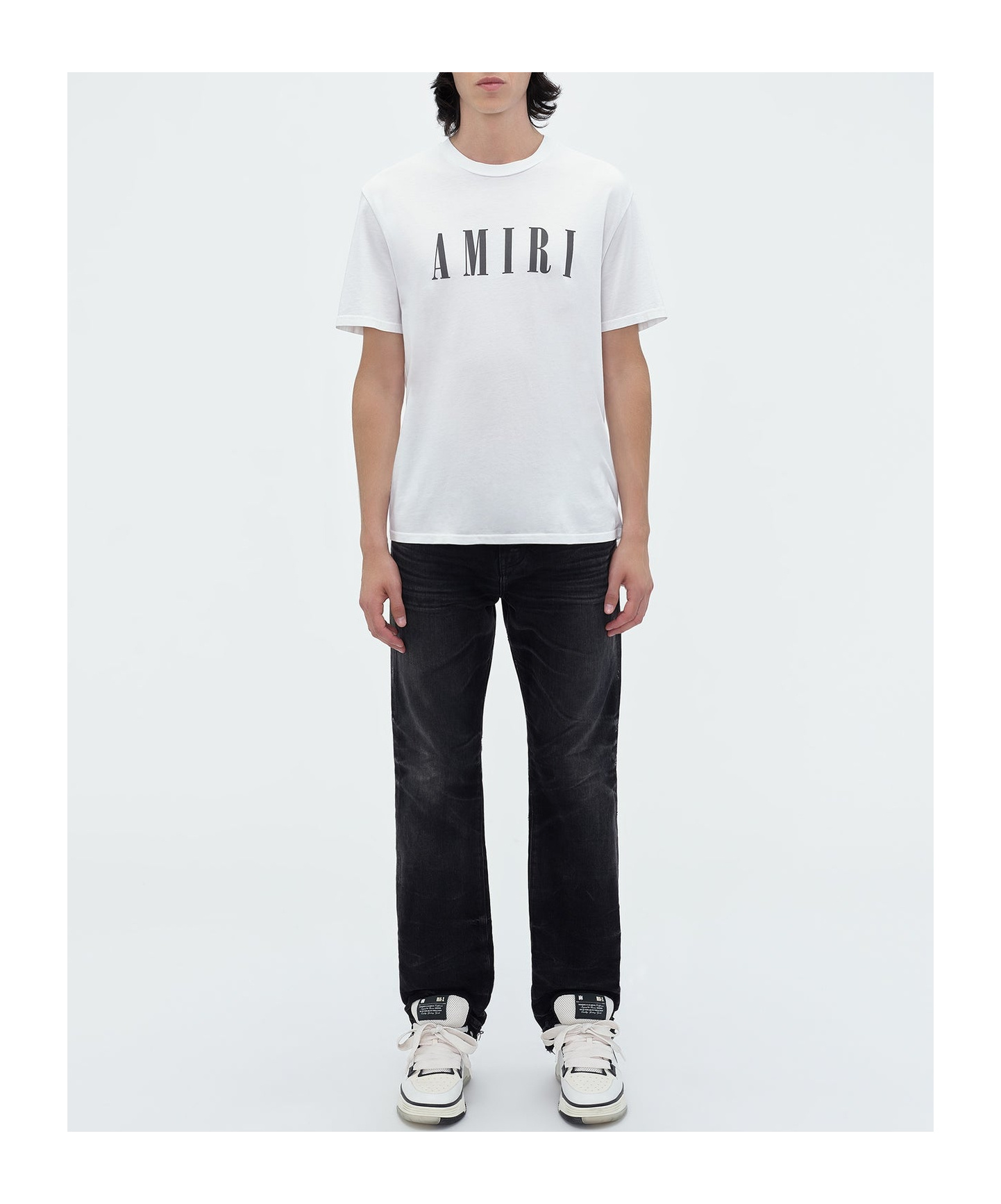Amiri Straight Cut Loose Jeans In Black