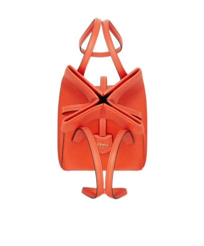 Fendi Red Leather Mini Bag That Can Be Transformed In Red