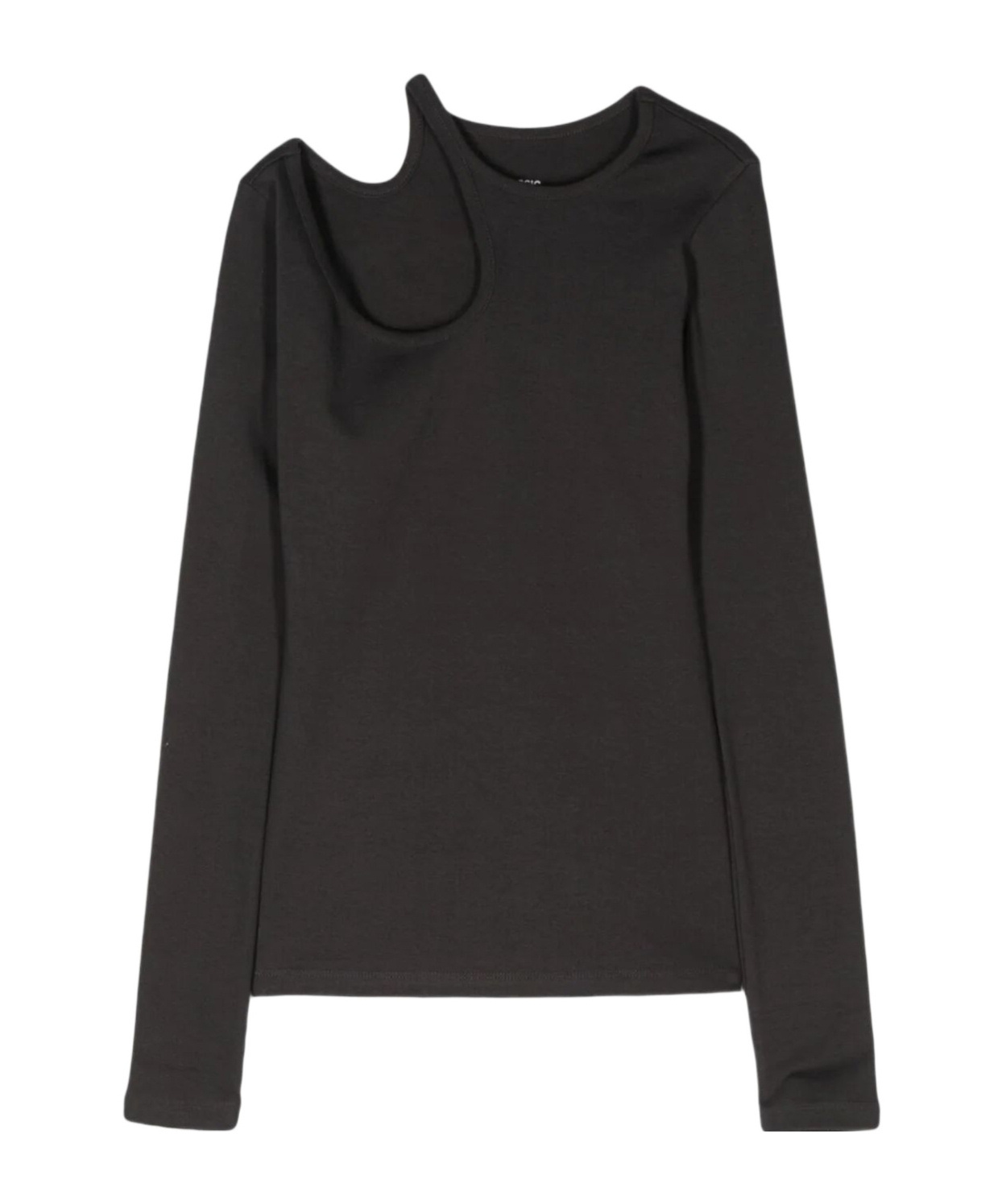Low Classic Cut-out Detail Top In Black