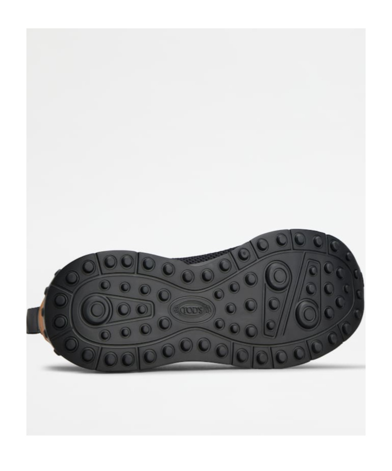 Tod's Calzino Running Black Sneakers In Black