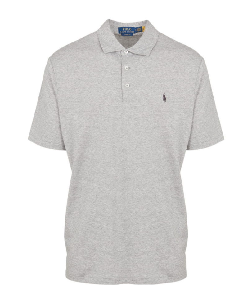 Polo Ralph Lauren Custom Slim Fit Mesh Polo In Gray