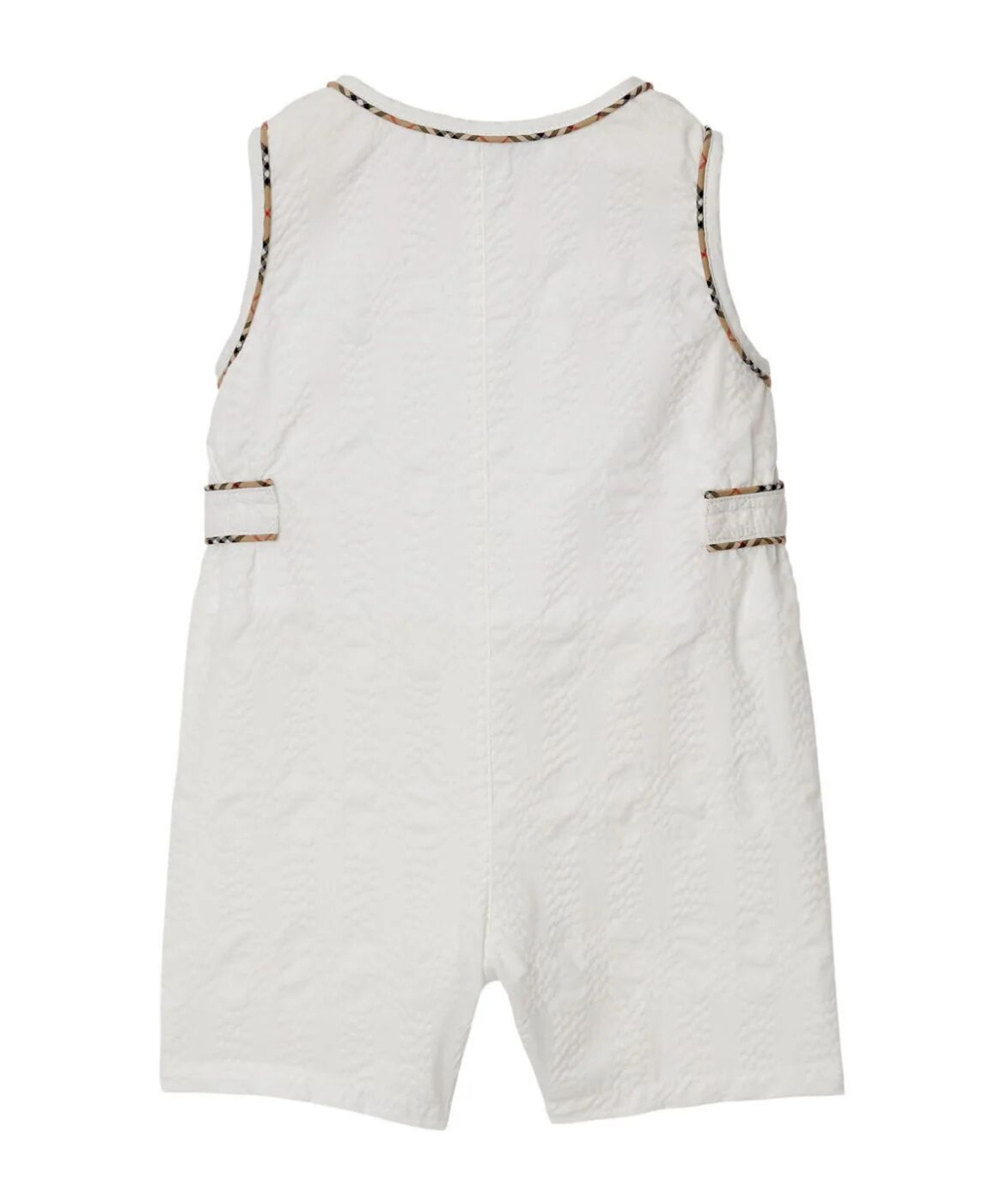Burberry Check-trim Cotton Shorties Set In White