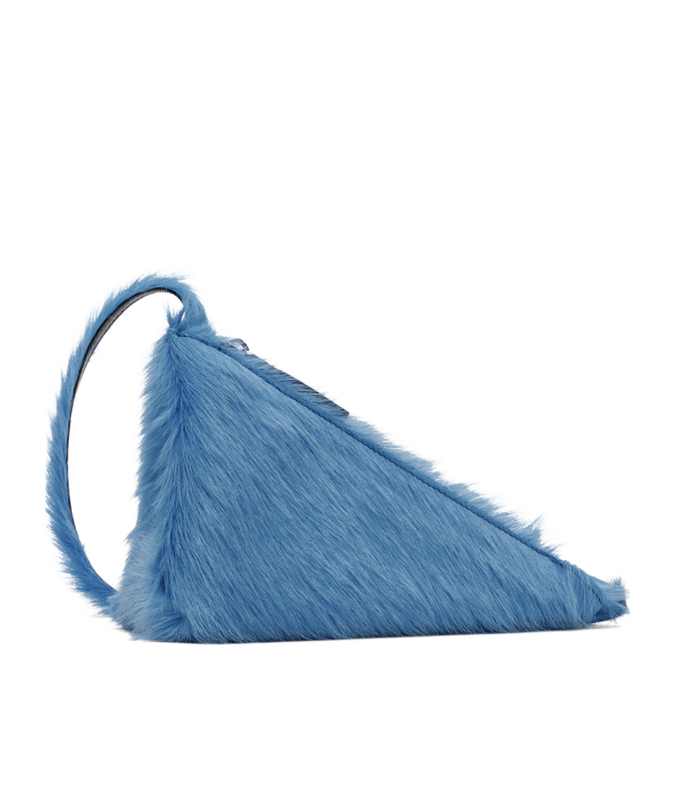 Marni Prima Triangle Shoulder Bag In Blue