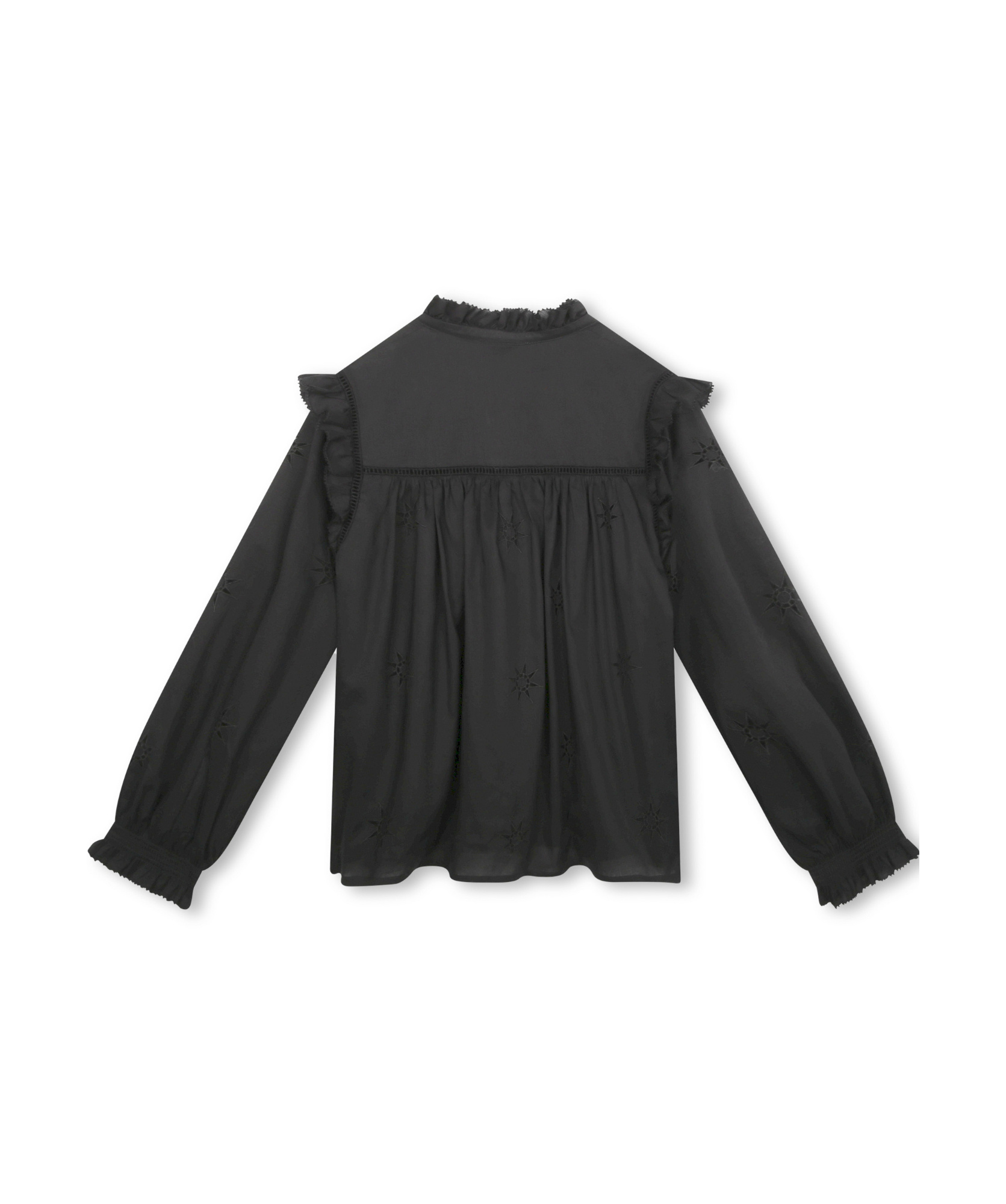 Chloé Broderie-anglaise Cotton Shirt In Black