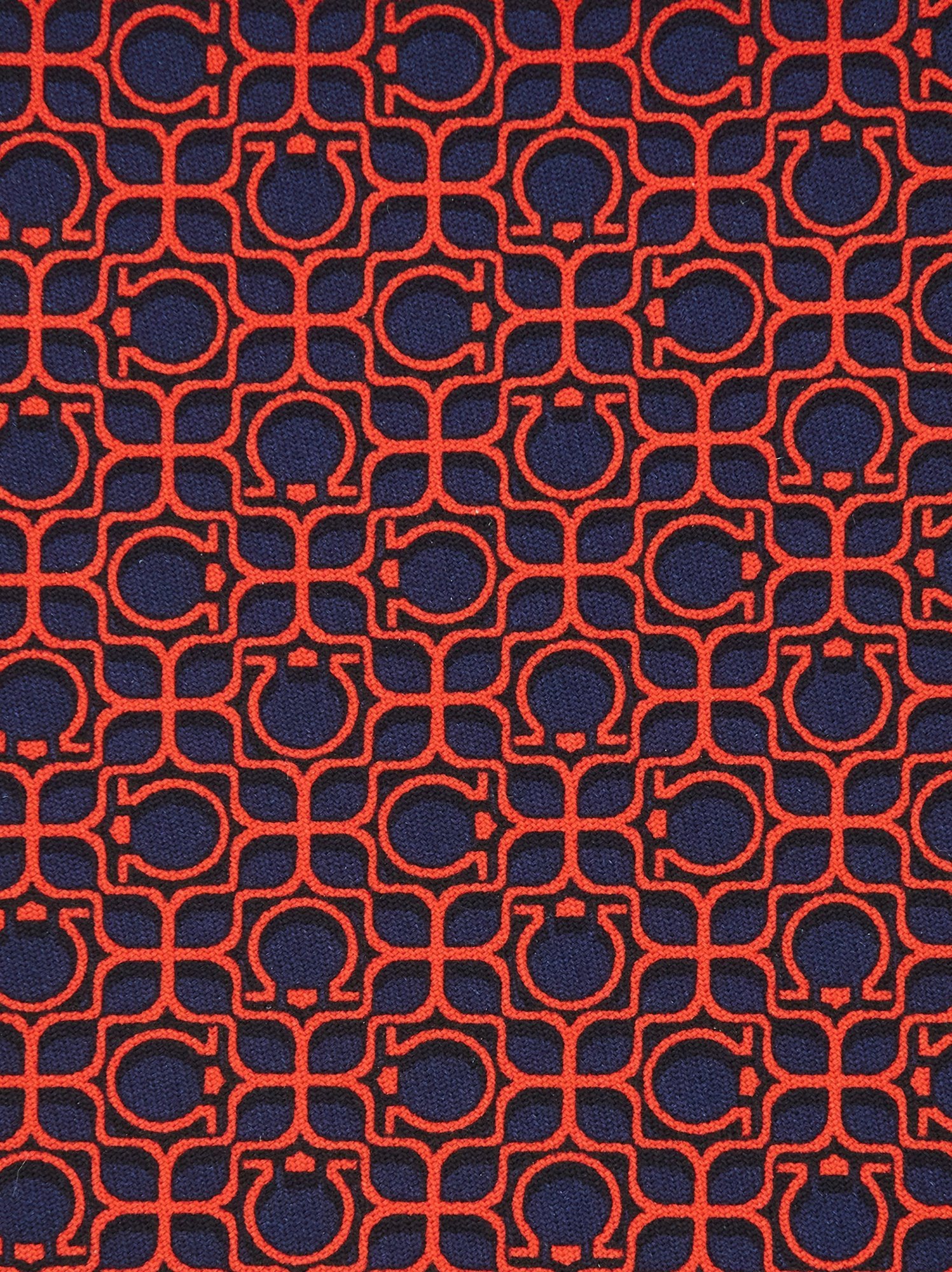 Ferragamo Pattern Tie In Red