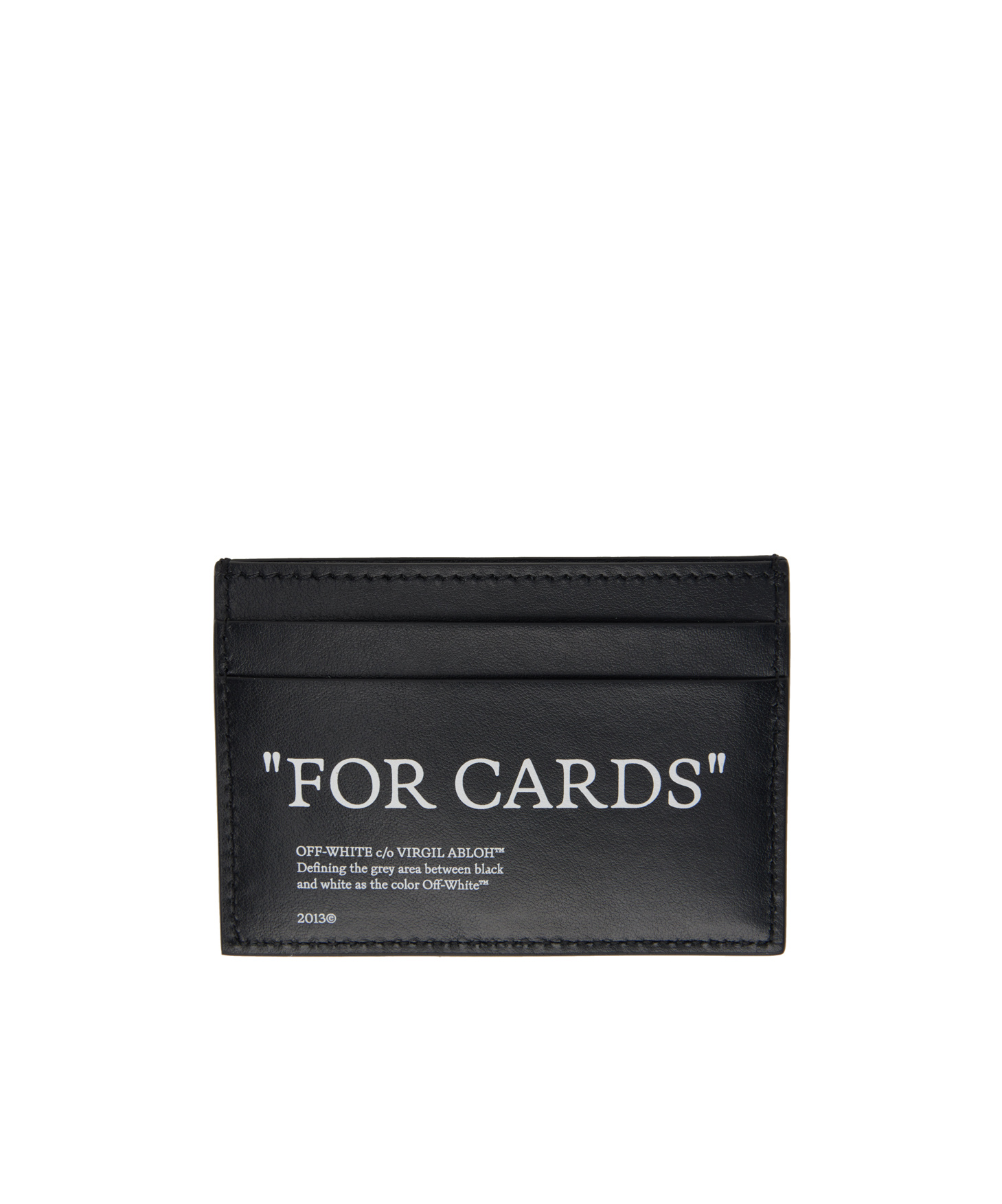 OFF-WHITE QUOTE BOOKISH LEATHER CARDHOLDER 