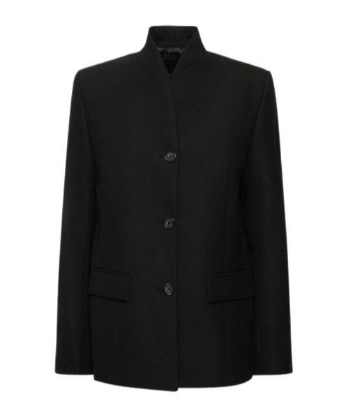 Totême Toteme Wool Single-breasted Jacket In Black