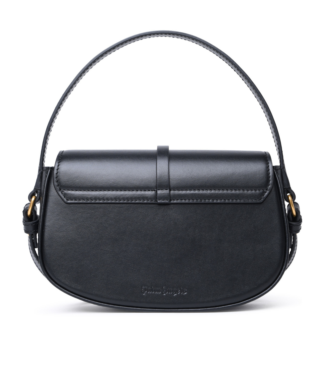 Palm Angels Monogram Plaque Shoulder Bag In Black