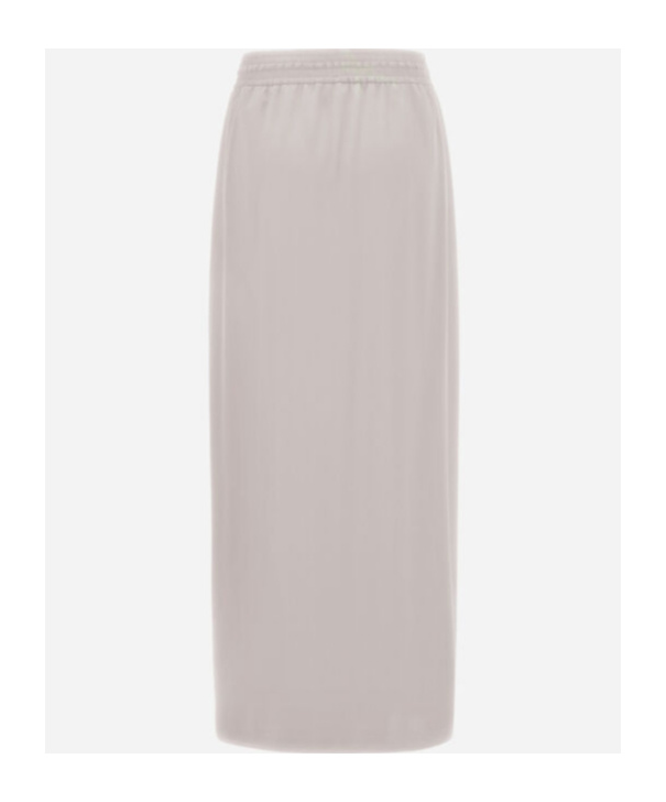 Herno Casual Satin Skirt In Gray