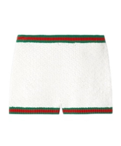 Gucci Ribbon Trimmed Shorts In Green