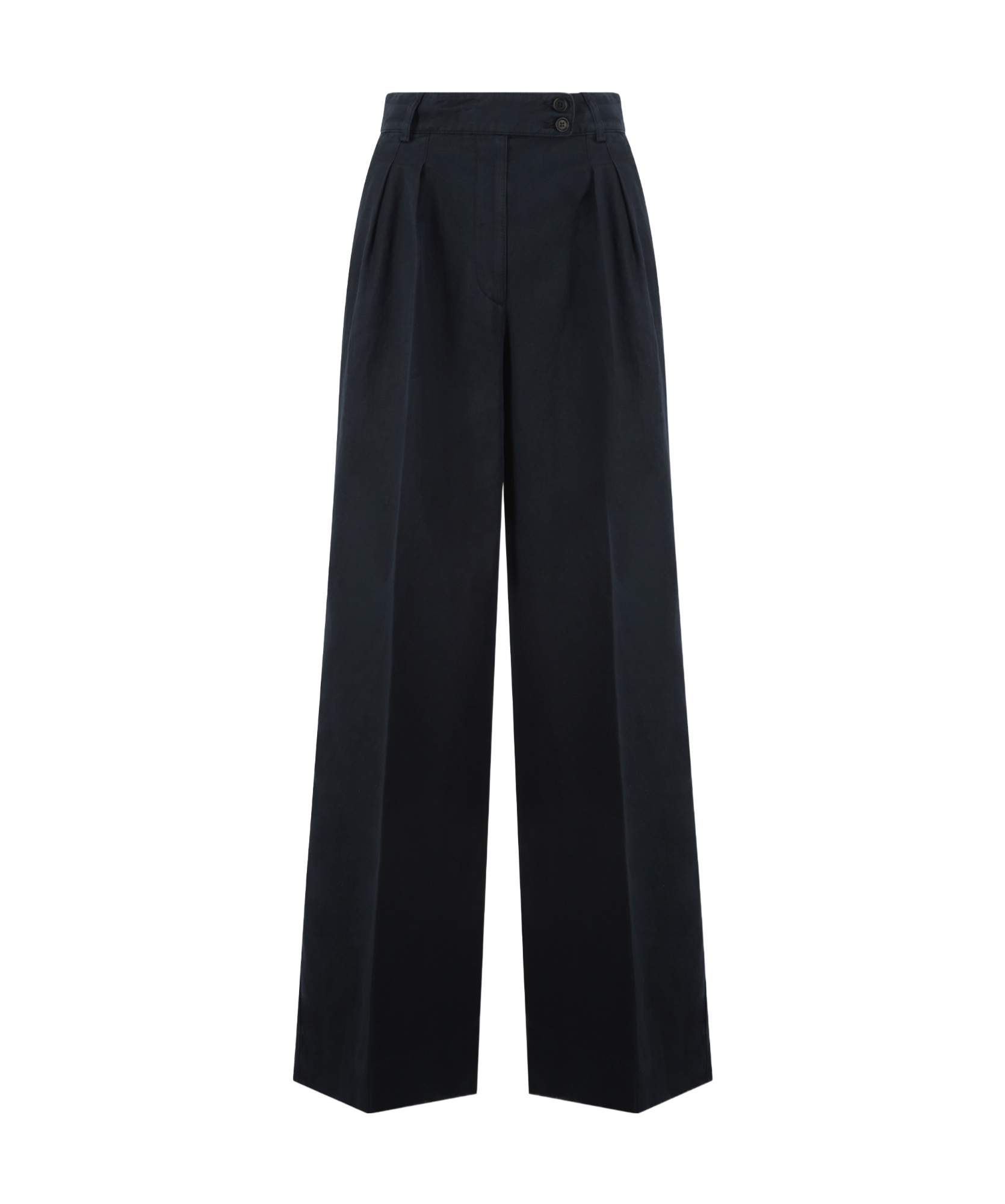 Aspesi High-waist Palazzo Pants In Black