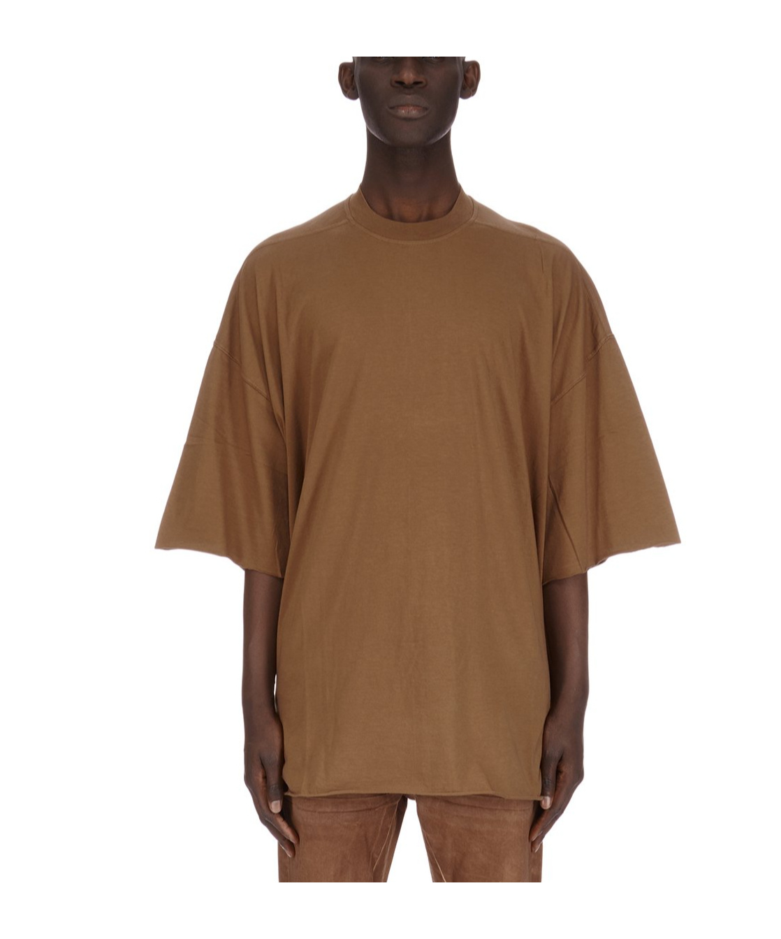 Rick Owens Drkshdw Tommy Organic Cotton T-shirt In Brown