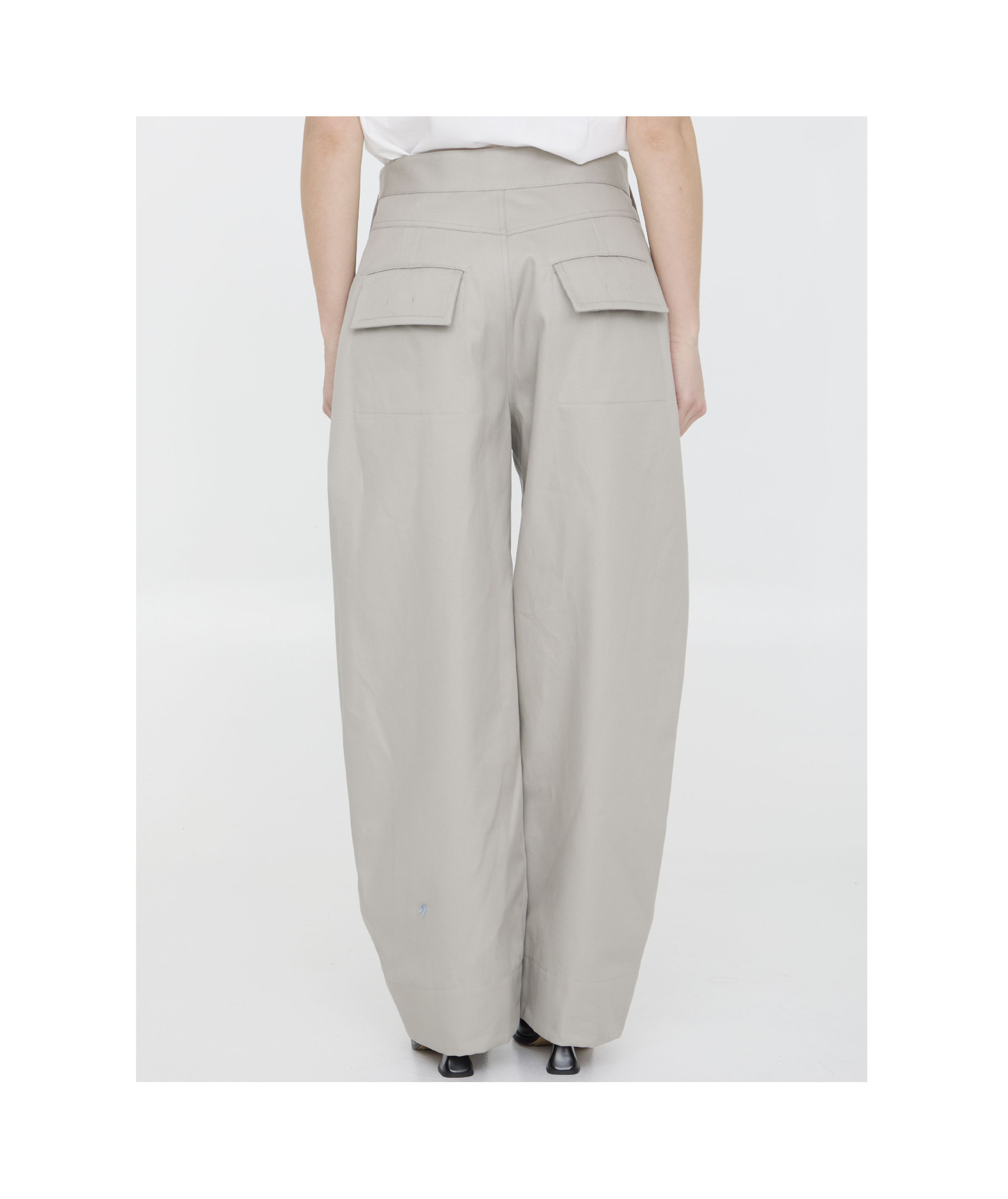 BOTTEGA VENETA SAILOR MID-RISE WIDE-LEG TROUSERS