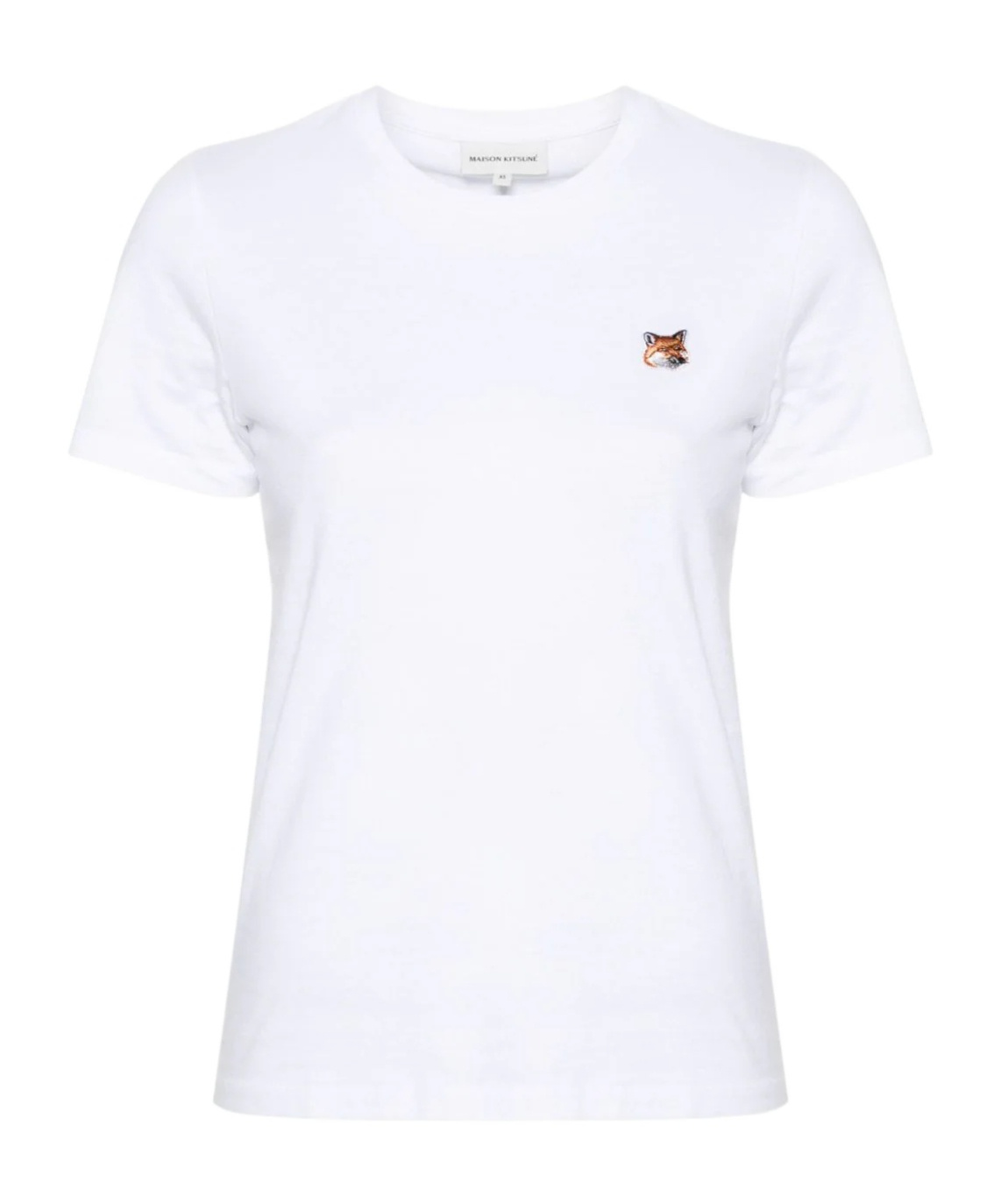 Shop Maison Kitsuné Fox-motif Cotton T-shirt In White