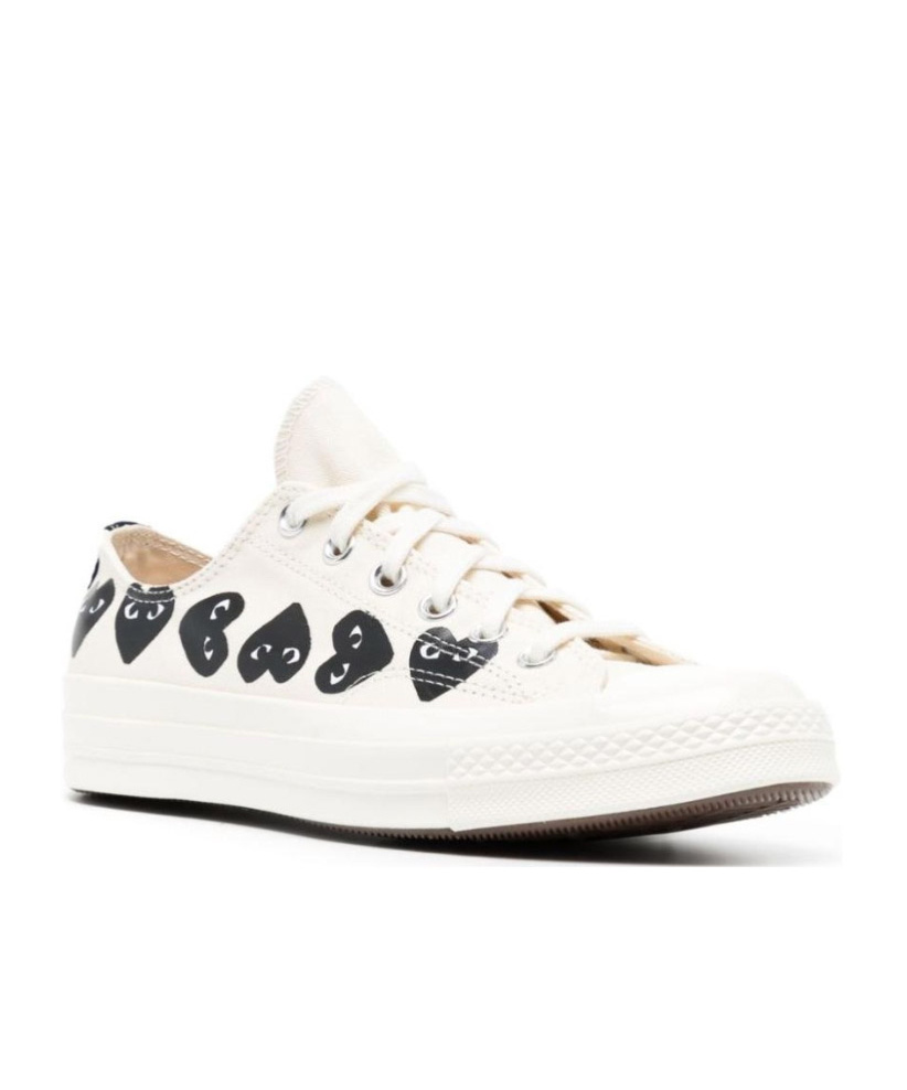 COMME DES GARÇONS PLAY PRINTED LACE-UP LOW-TOP SHOES