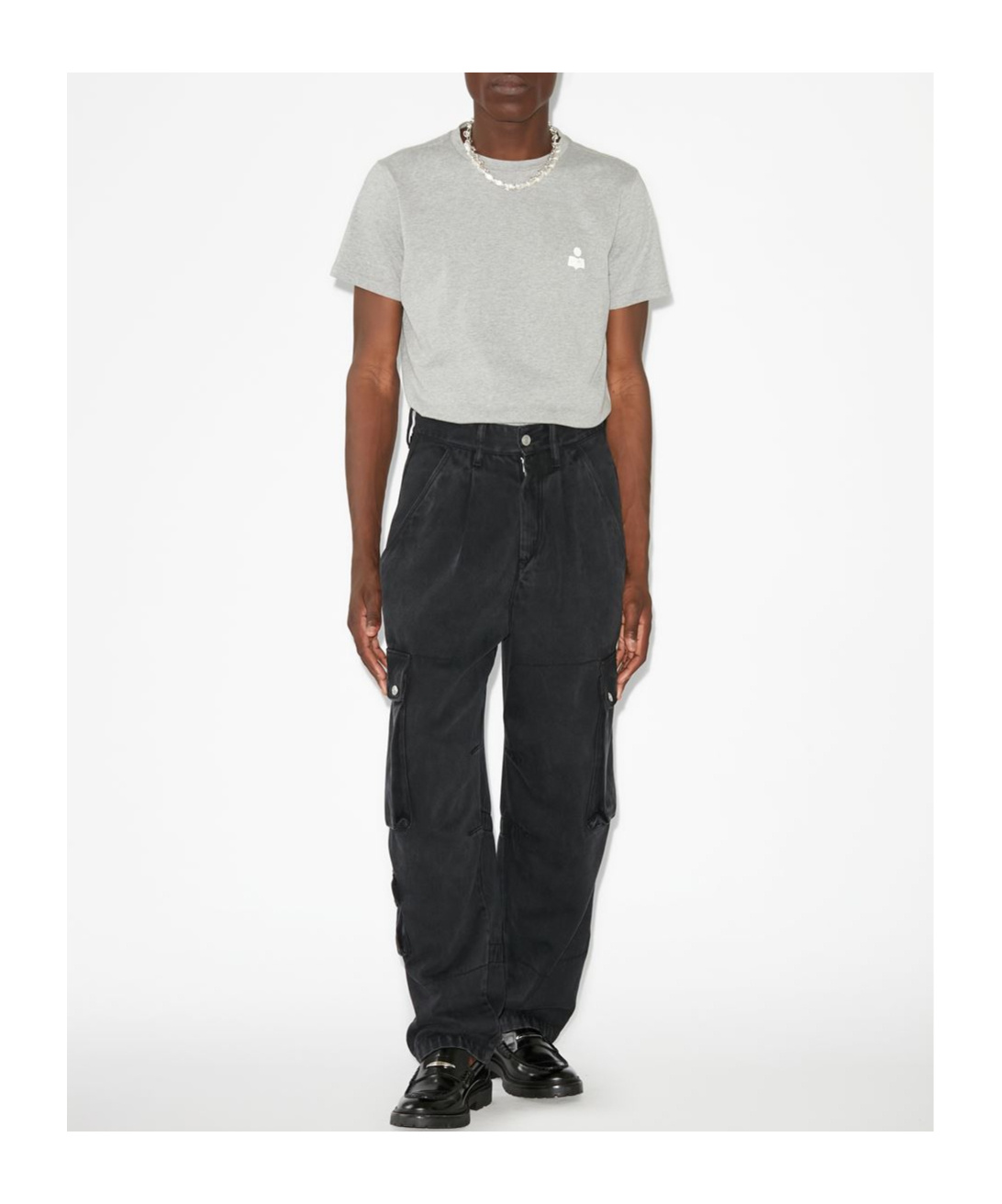 Isabel Marant Zafferh Short-sleeved T-shirt In Gray