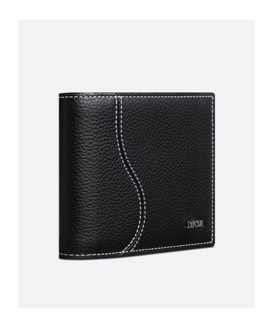 Dior Saddle Compact Purse In Black