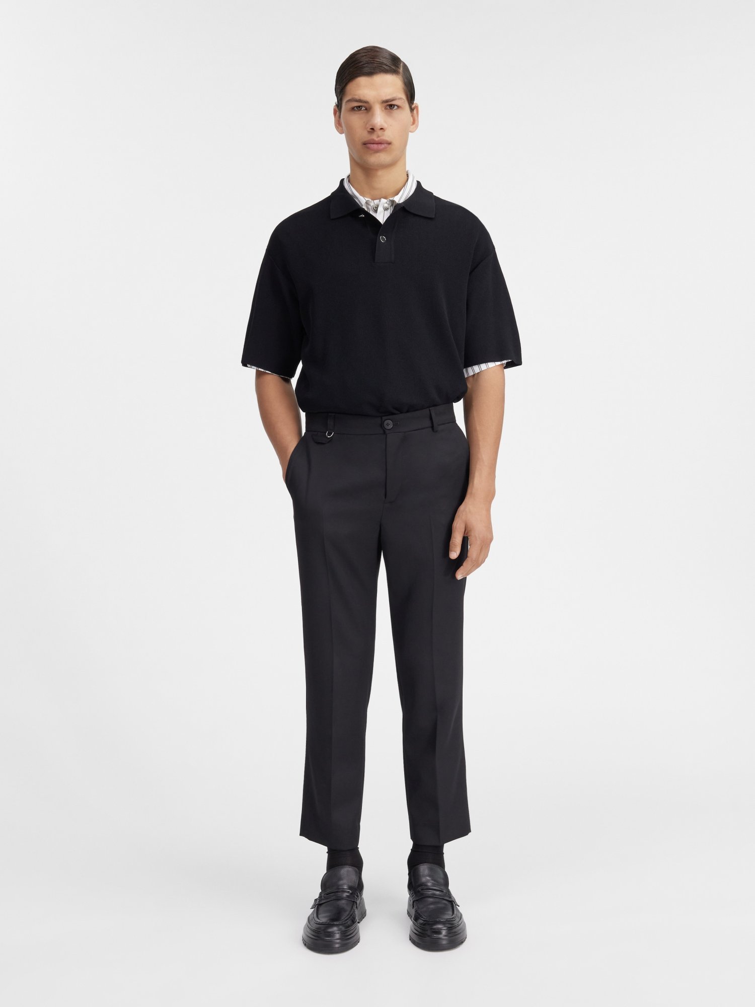 Jacquemus Belt Ring Casual Pants In Black