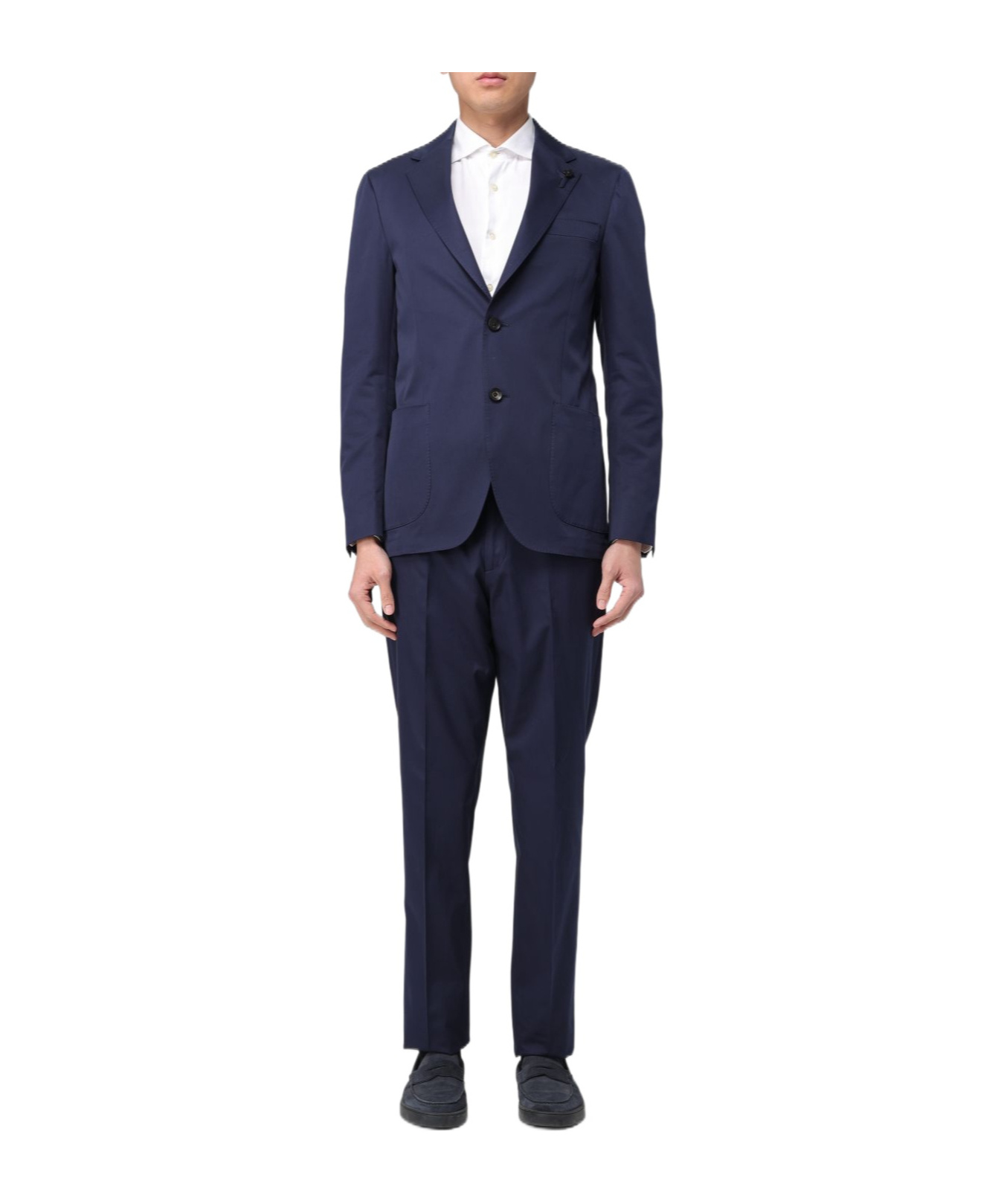 Lardini Long-sleeved Suit In Blue