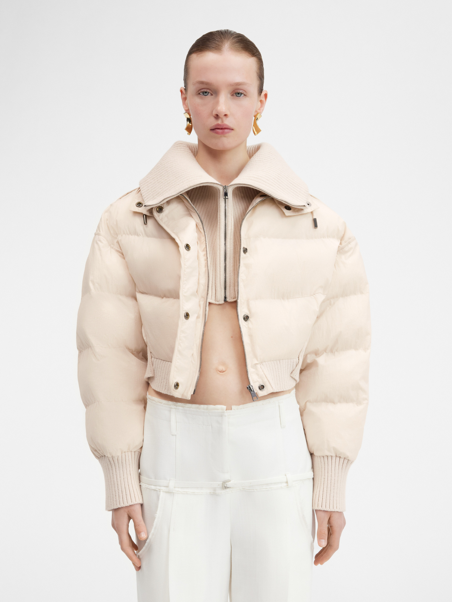 Jacquemus La Doudoune Caraco Puffer Jacket In White