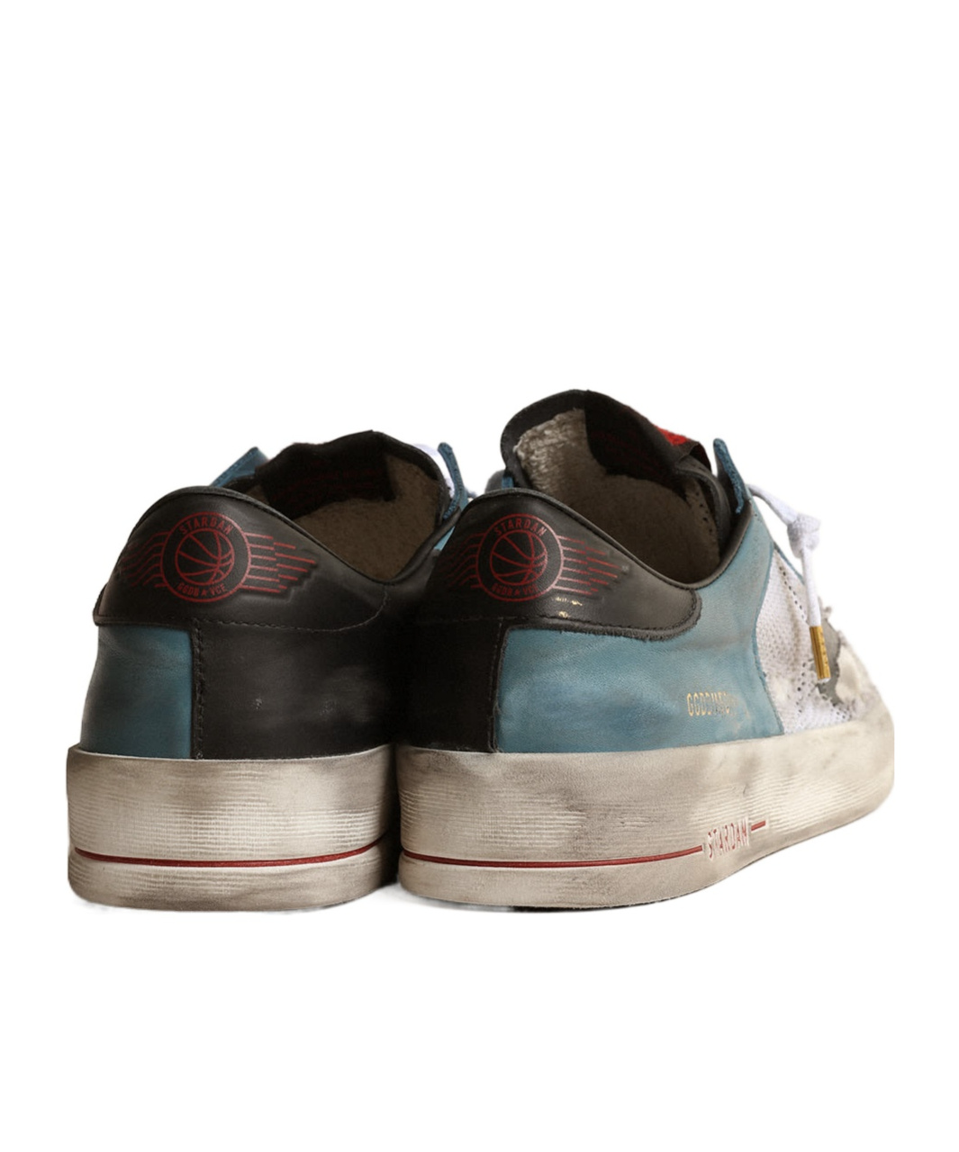 Golden Goose Deluxe Brand Men Stardan Under Net Star Low-top Leather Sneakers In Multi