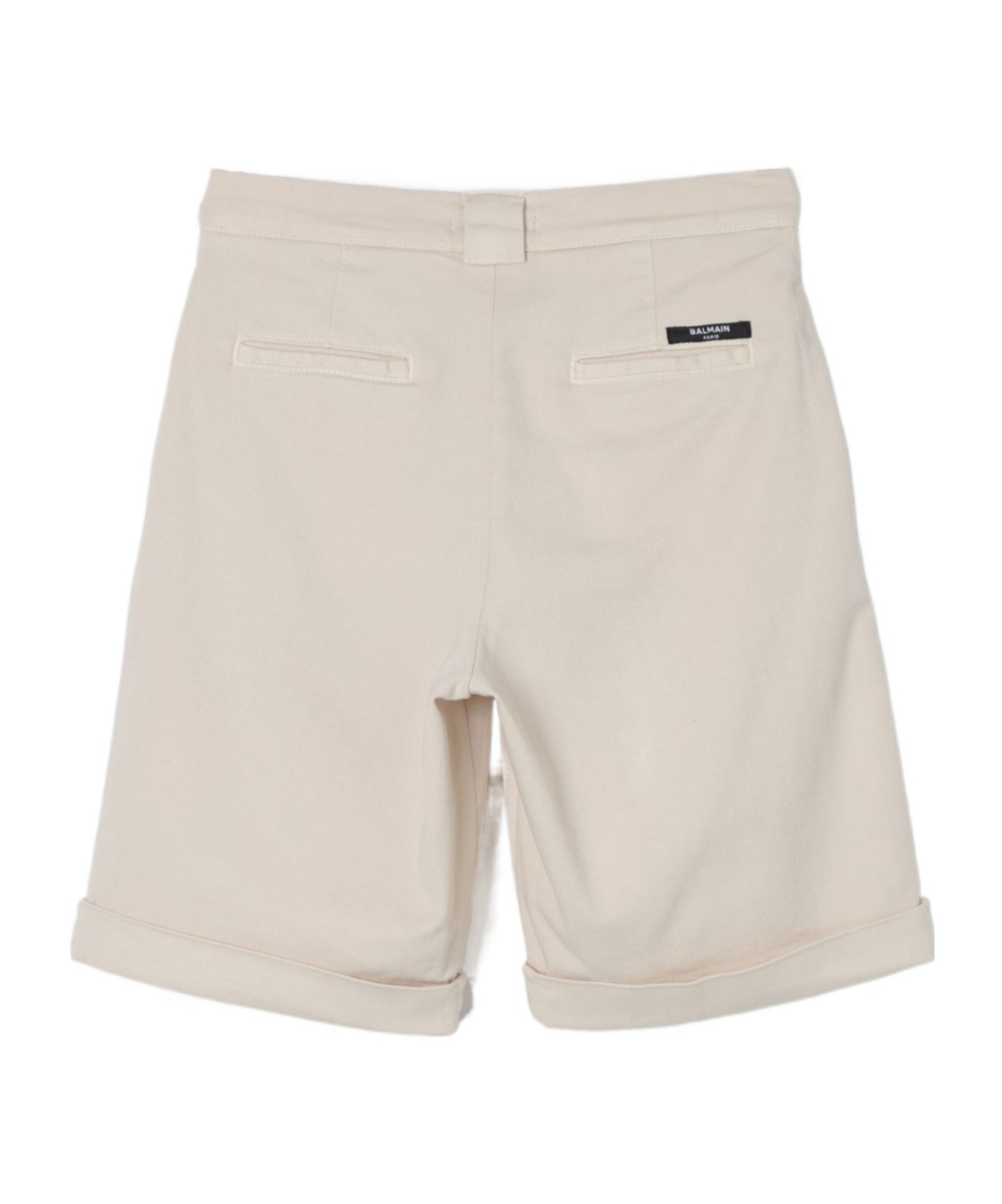 Balmain Pleated Twill Tailored Shorts In Nude