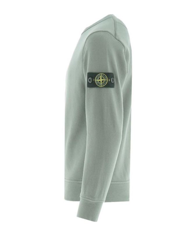 Stone Island Compass-badge Cotton Sweatshirt In Gray