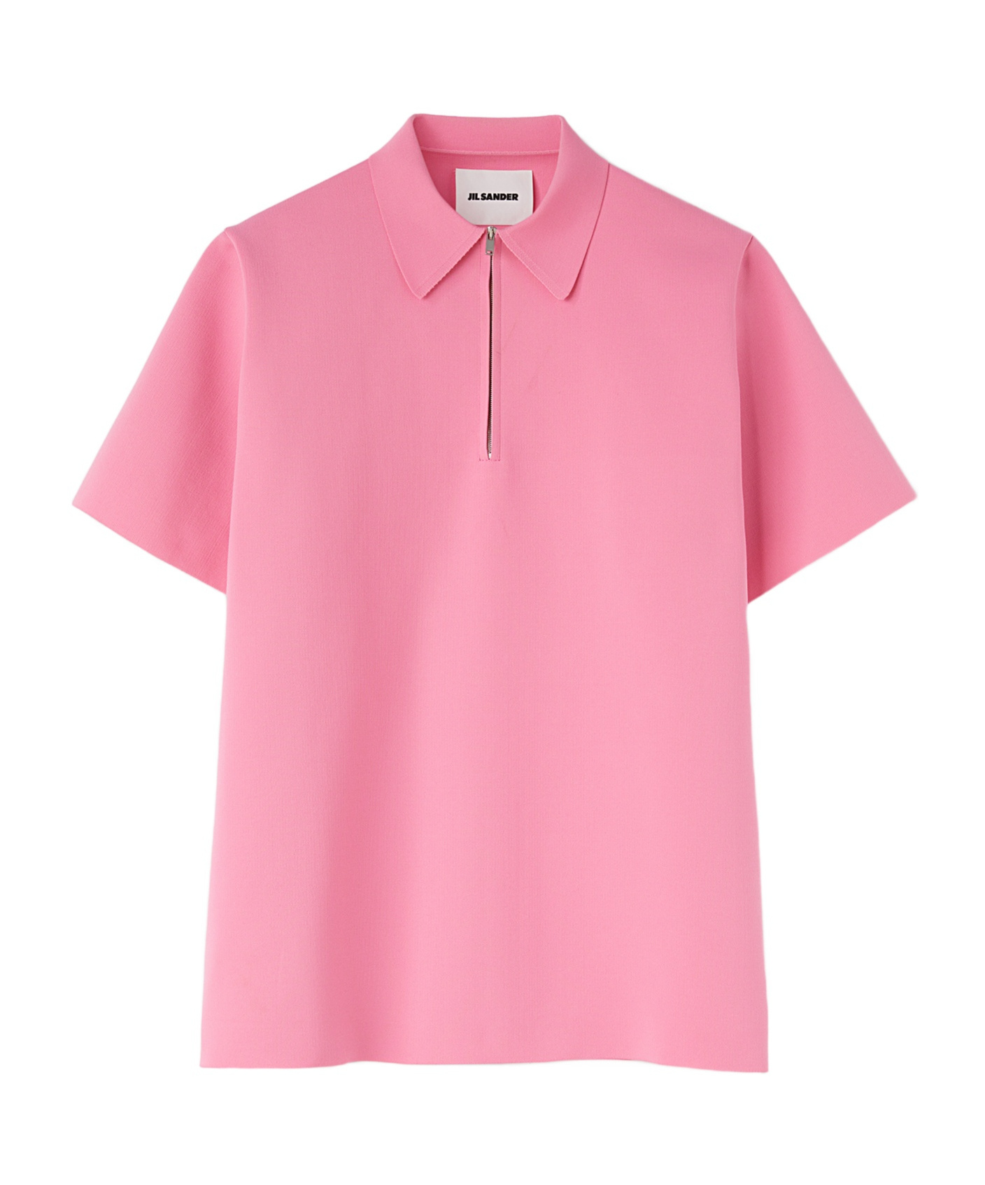 Jil Sander Zipped Polo Shirt In Pink